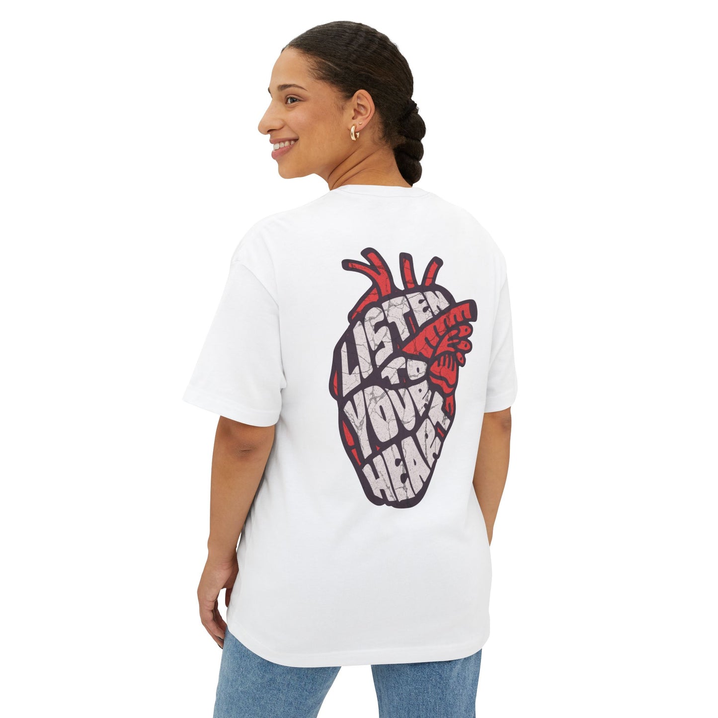F&BPD - Listen to Your Heart Oversized Tee – Intuition Statement Streetwear