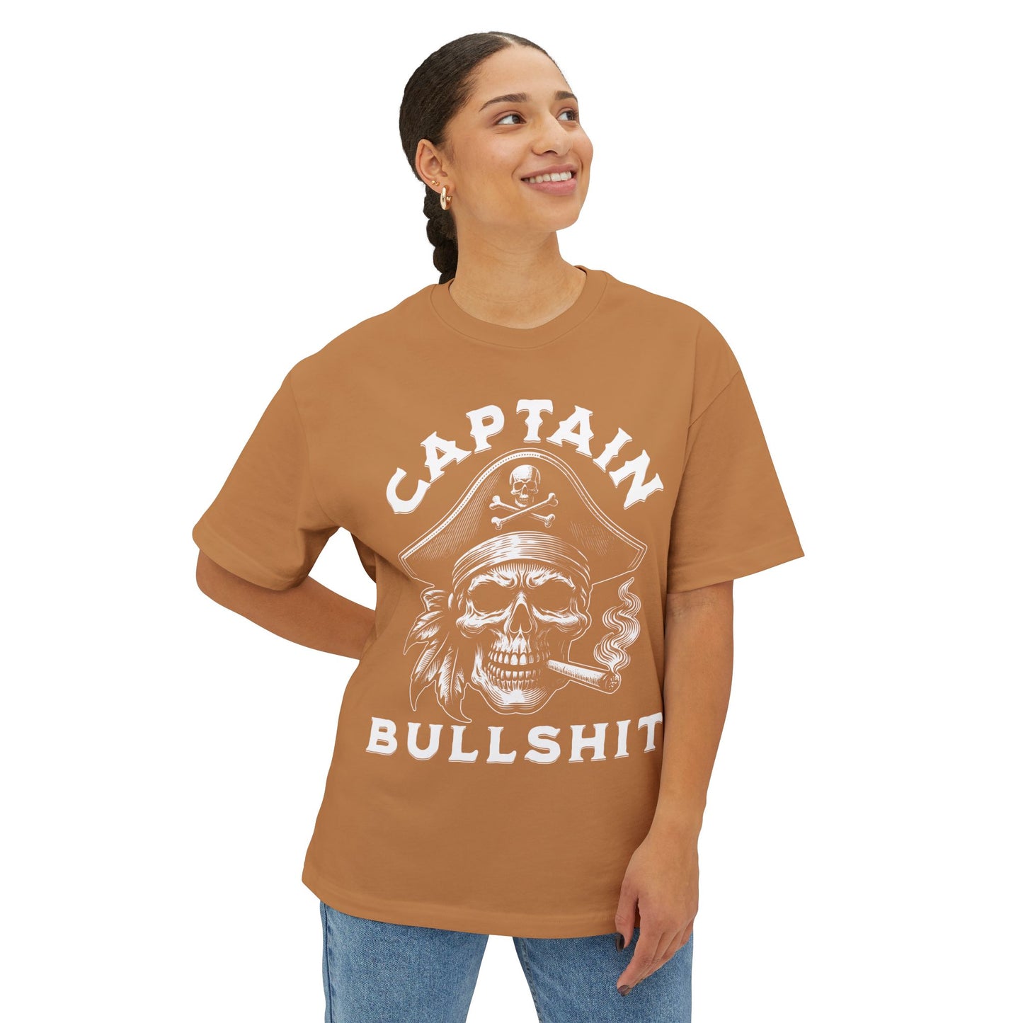 FPD - Captain Bullshit Oversized Tee — Myth-Buster & Truth-Seeker Shirt