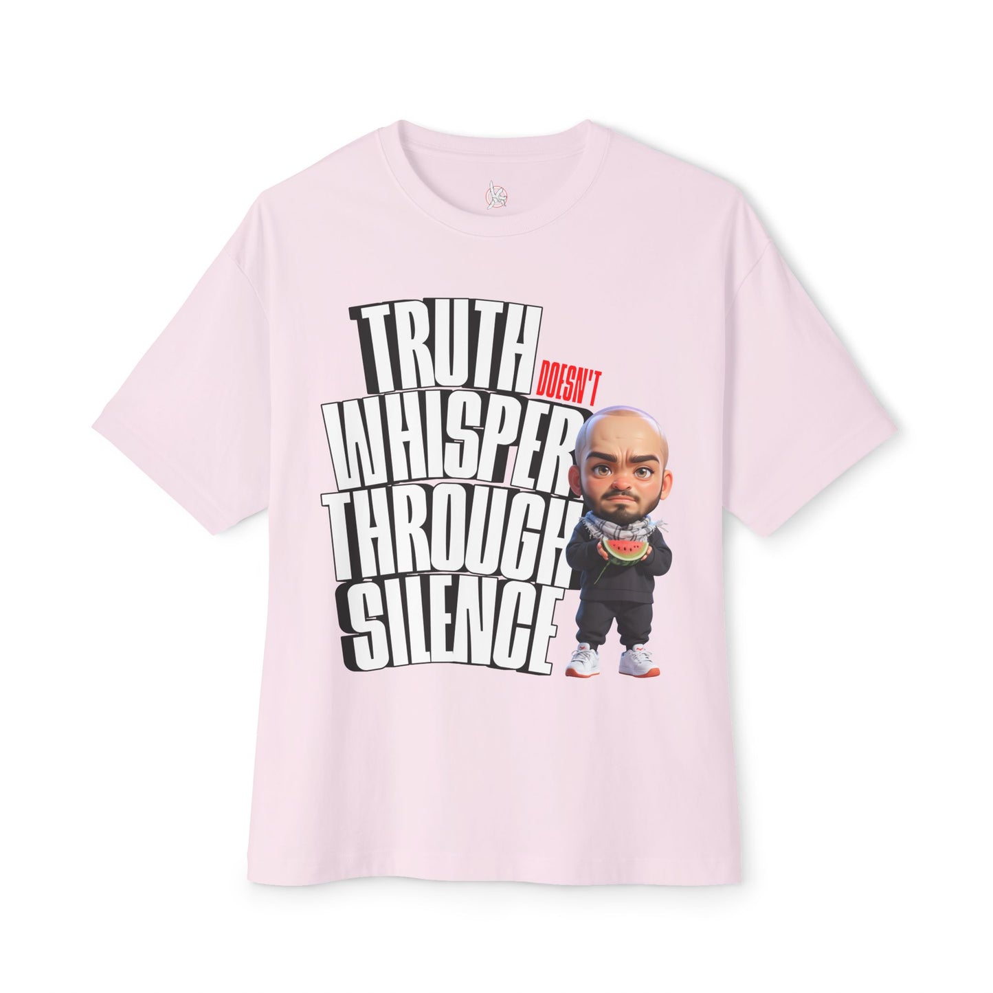 Truth Doesn’t Whisper Through Silence Oversized Tee – Pro-Palestine Graphic Shirt - FPD
