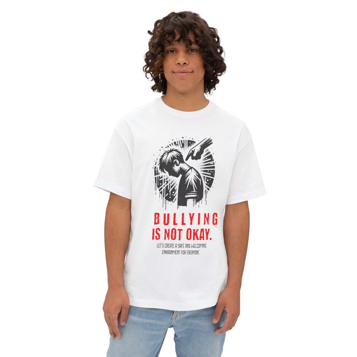 FPD - Bullying Is Not Okay Oversized Tee — Anti-Bullying Statement Shirt