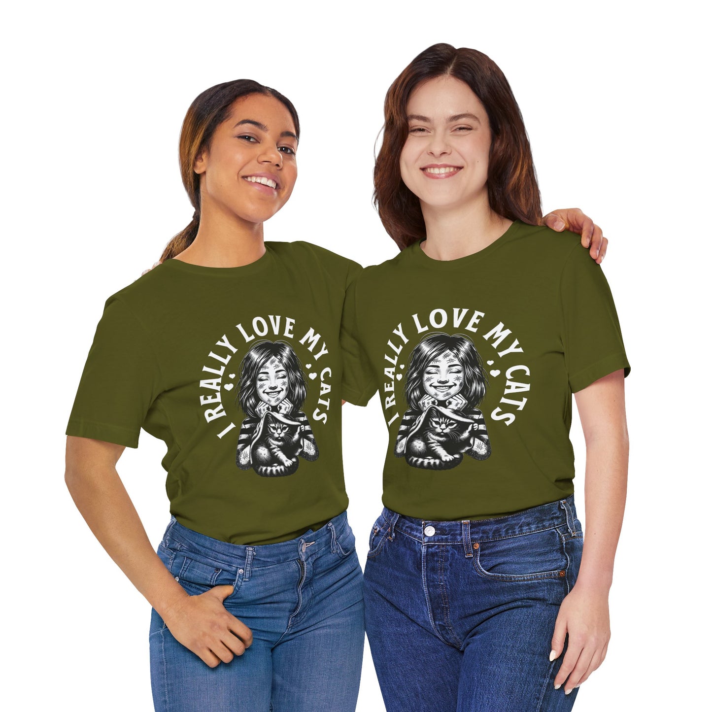 I Really Love My Cats T-Shirt | Cute Cat Lover Unisex Tee - FPD