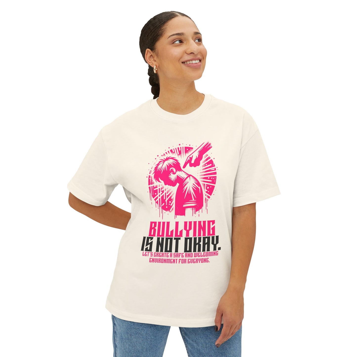 FPD - Bullying Is Not Okay Oversized Tee — Anti-Bullying Statement Shirt