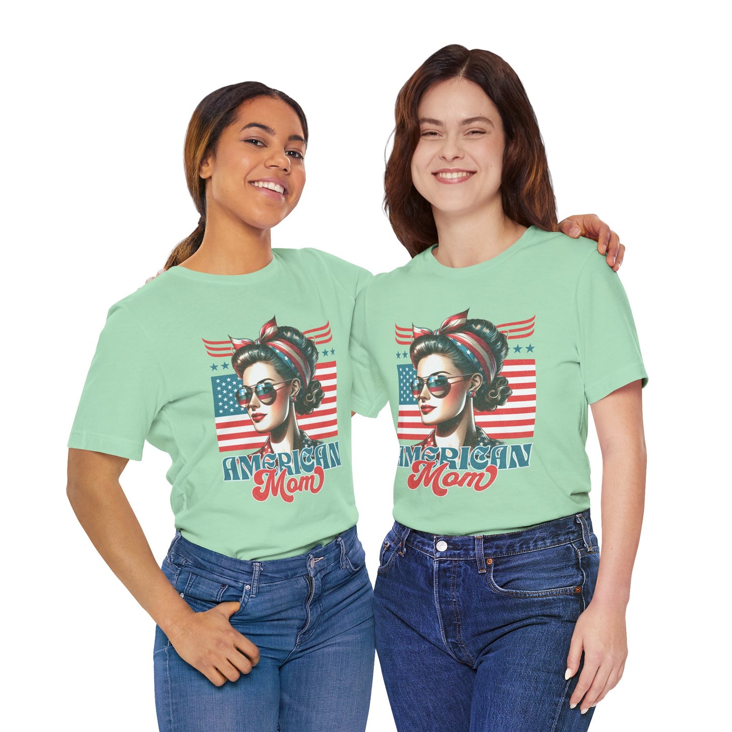American Mom T-Shirt – Patriotic Tee for Moms