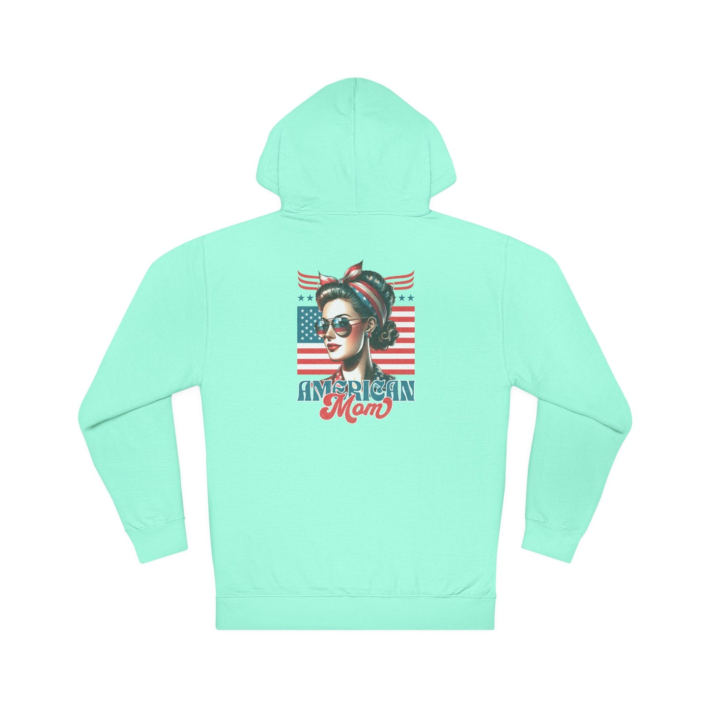 American Mom Hoodie – Cozy Patriotic Sweatshirt for Moms