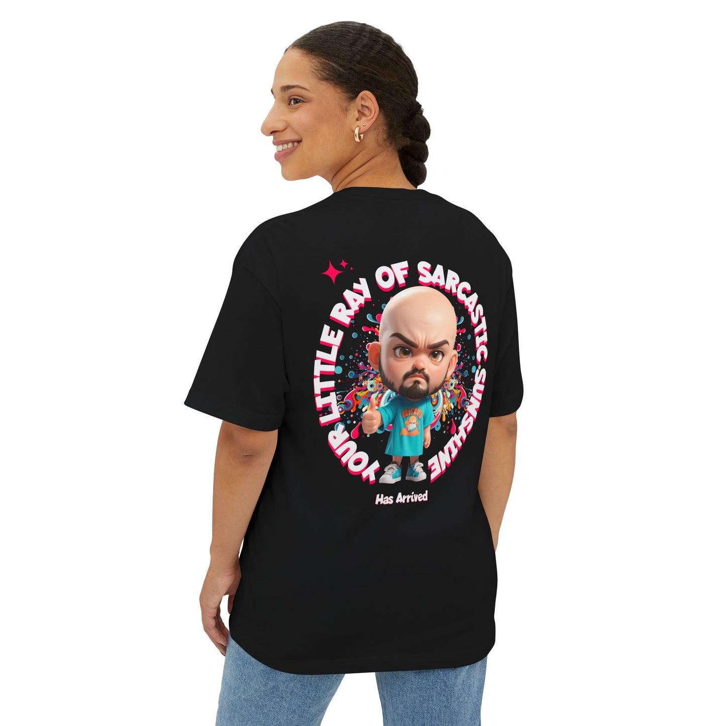 Your Little Ray of Sarcastic Sunshine Oversized Graphic Tee – BPD Humor Shirt