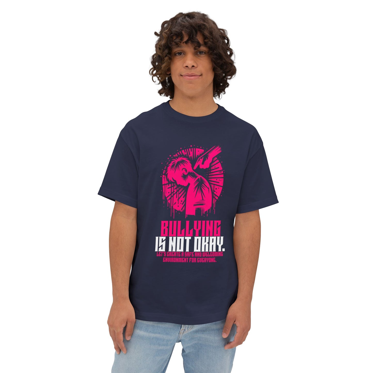 FPD - Bullying Is Not Okay Oversized Tee — Anti-Bullying Statement Shirt