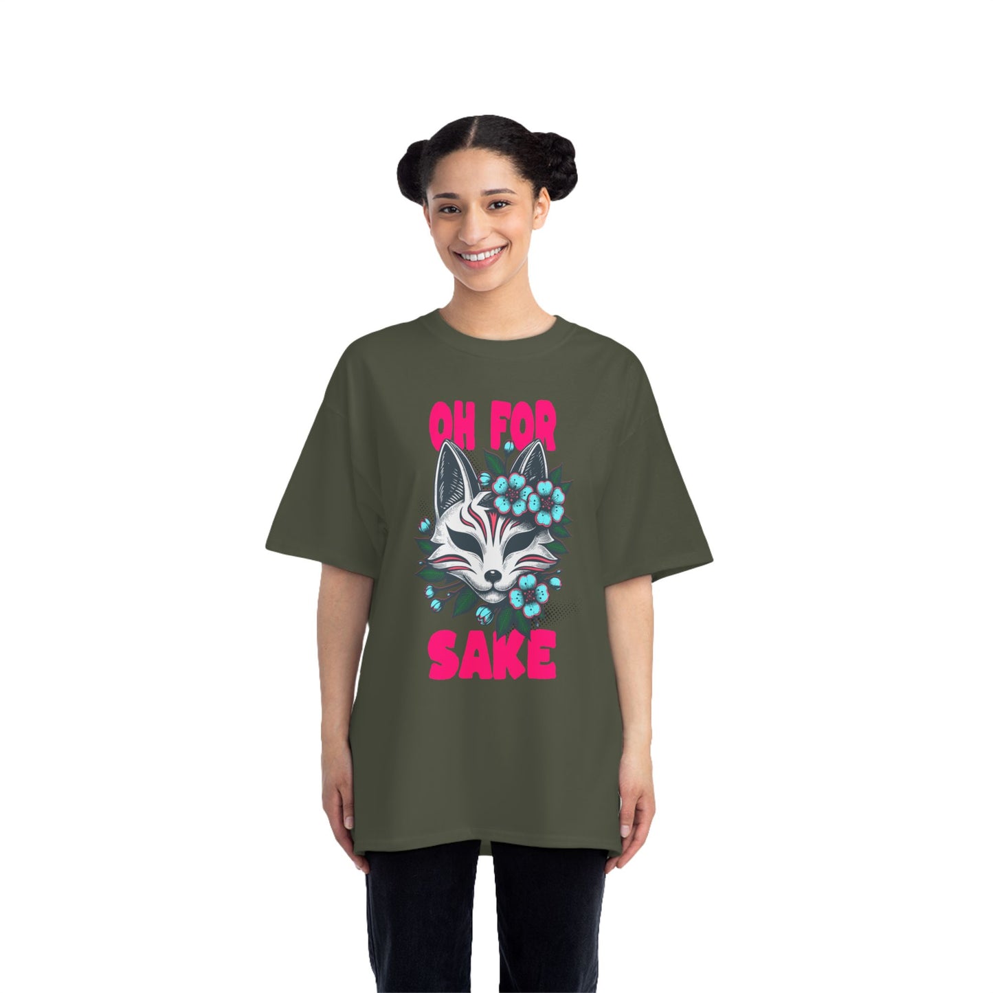 Oh For Fox Sake Oversized T-Shirt – Funny Graphic Tee Print | Streetwear Cotton Tee