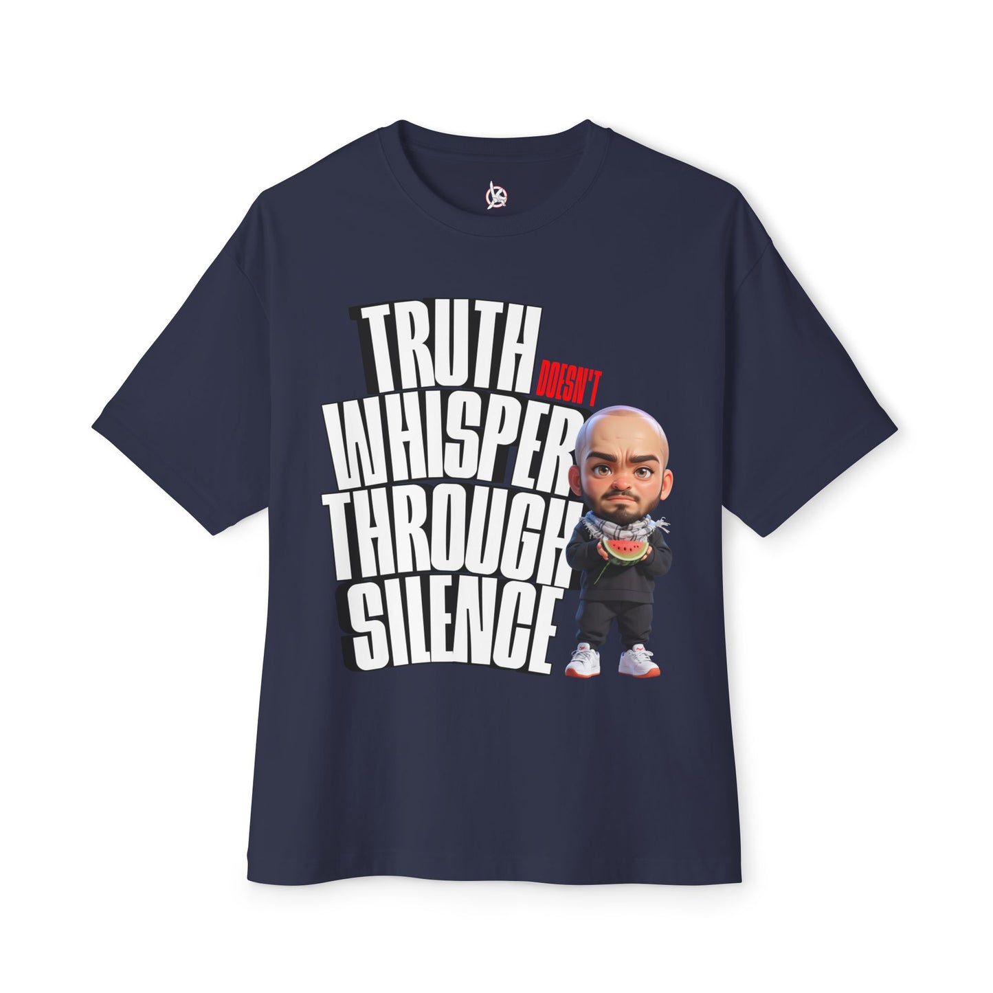 Truth Doesn’t Whisper Through Silence Oversized Tee – Pro-Palestine Graphic Shirt - FPD