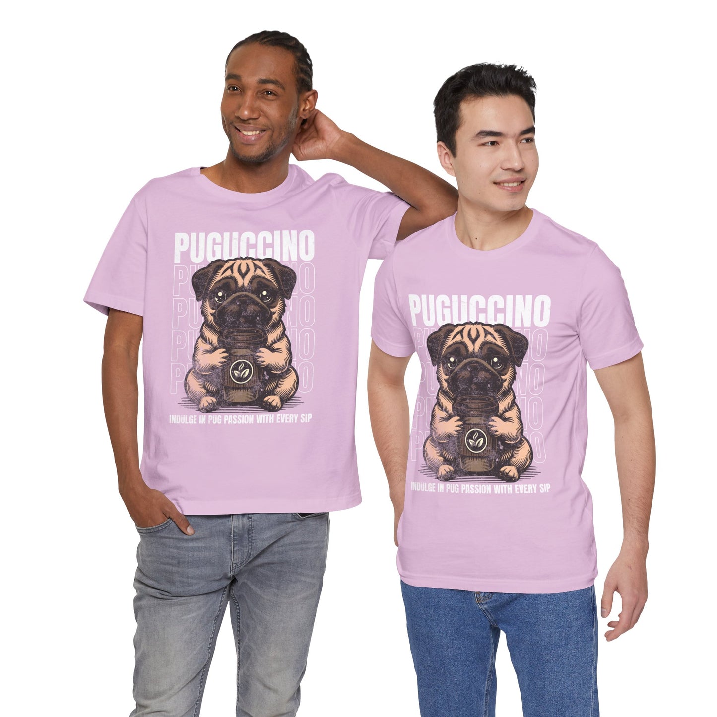 FPD - Unisex T-shirt - Puguccino Tee – Coffee & Pug Lover Statement Shirt