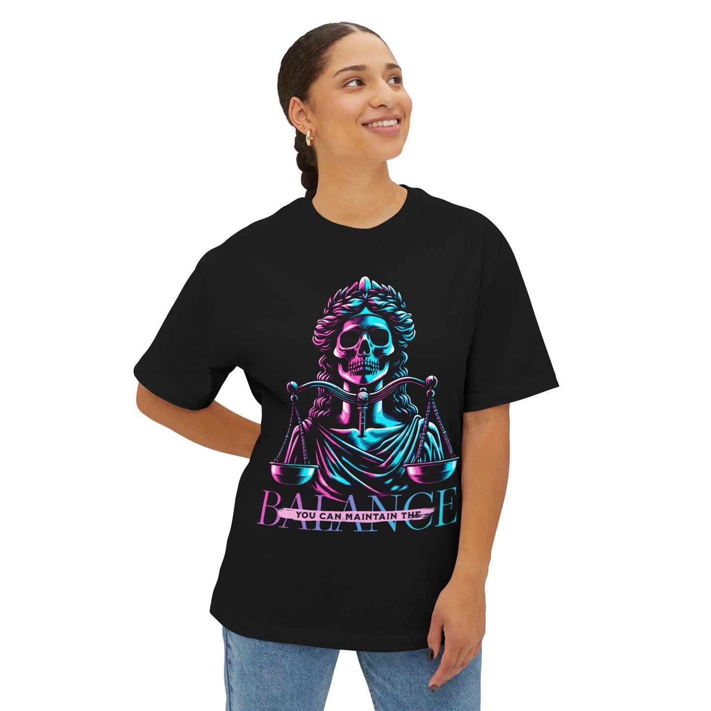 FPD - Maintain the Balance Oversized Tee – Wellness & Mindfulness Shirt