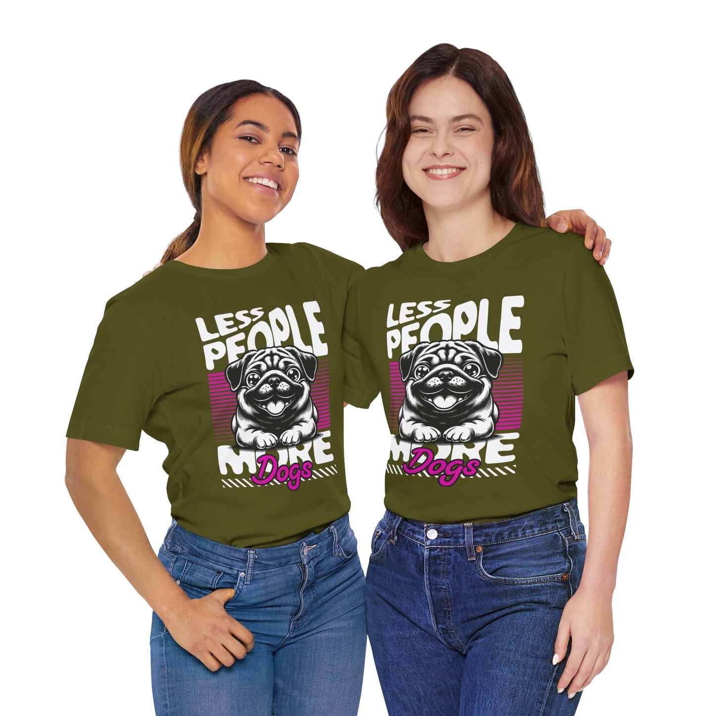 Less People More Dogs Unisex T-Shirt – Funny Dog Lover Tee - FBP