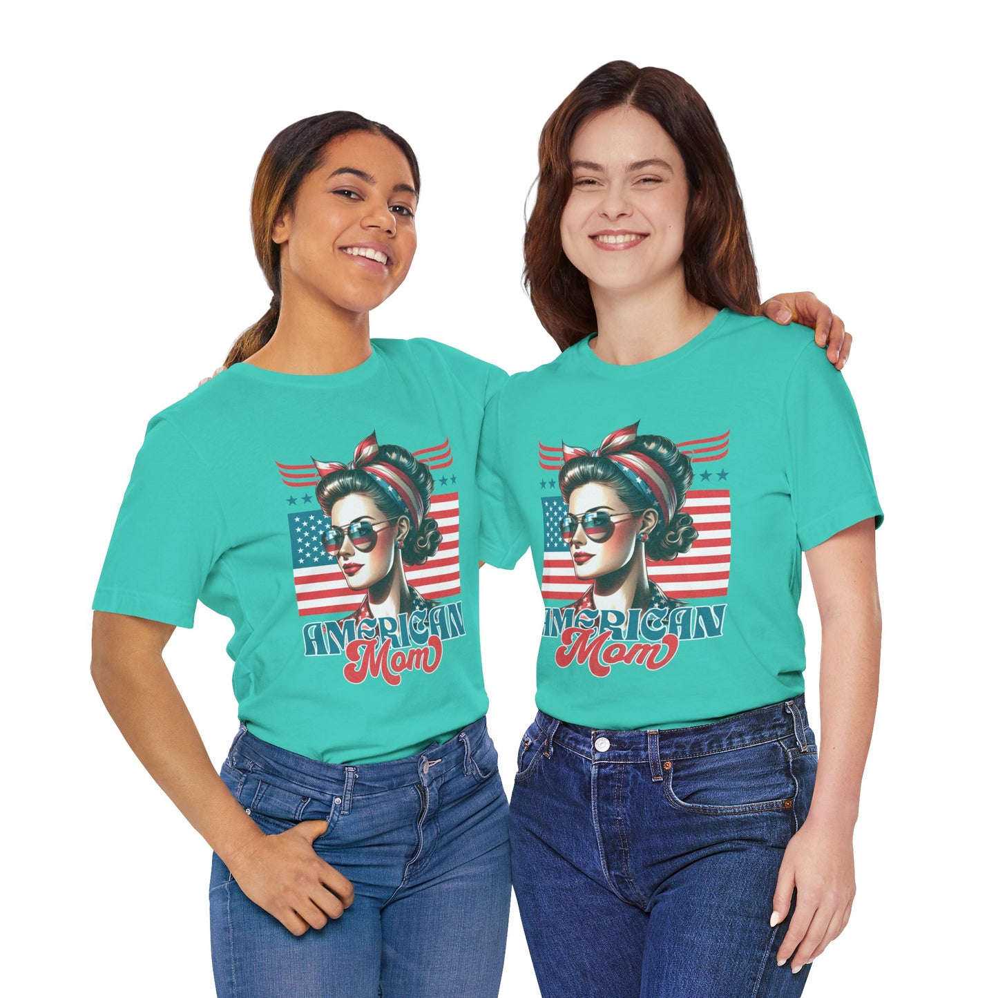 American Mom T-Shirt – Patriotic Tee for Moms