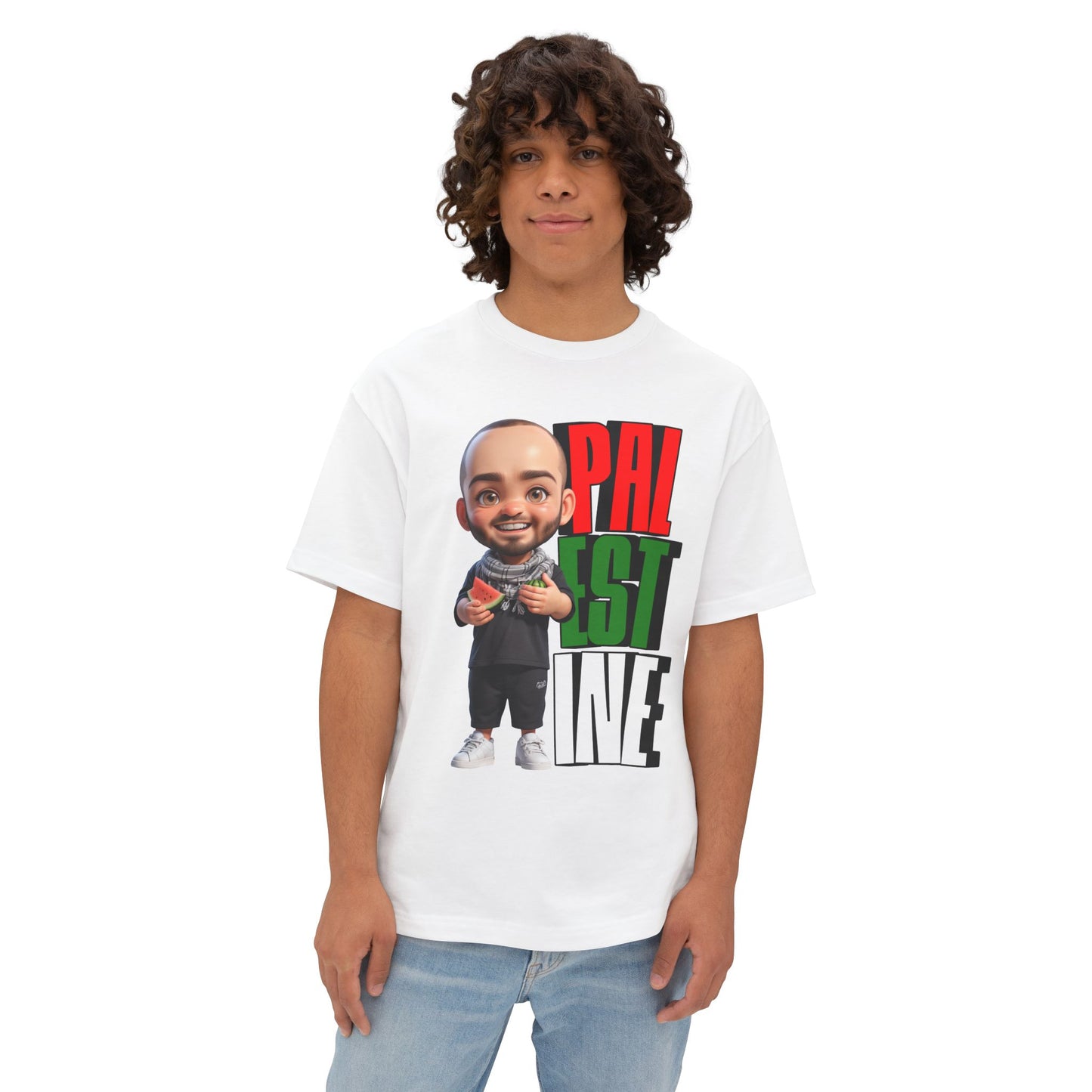 Palestine Watermelon Oversized Tee – Symbol of Resistance Graphic Shirt - FPD
