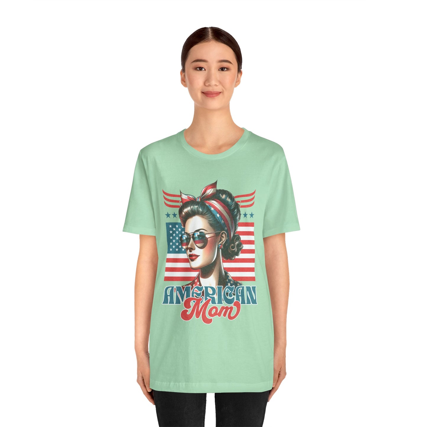 American Mom T-Shirt – Patriotic Tee for Moms