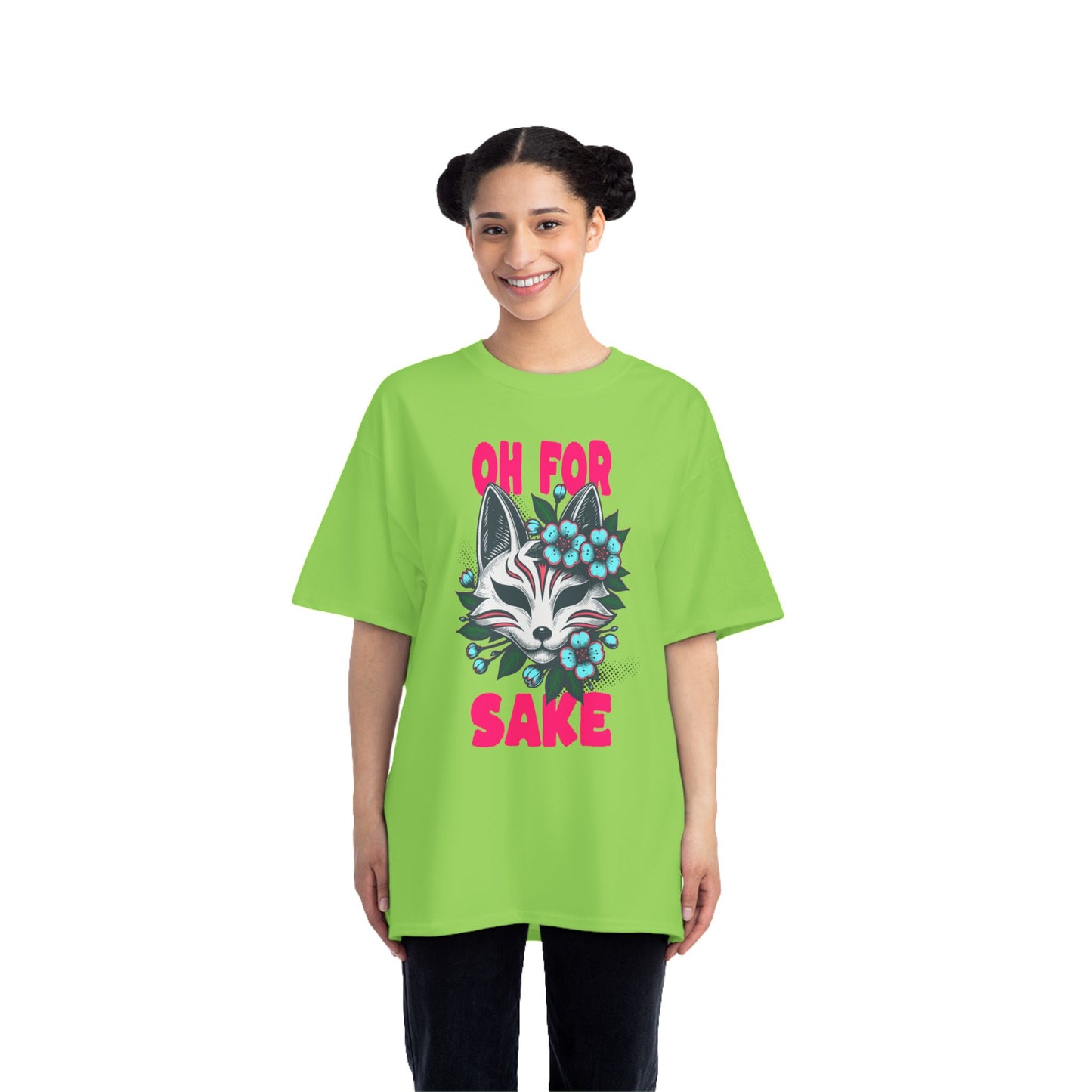 Oh For Fox Sake Oversized T-Shirt – Funny Graphic Tee Print | Streetwear Cotton Tee