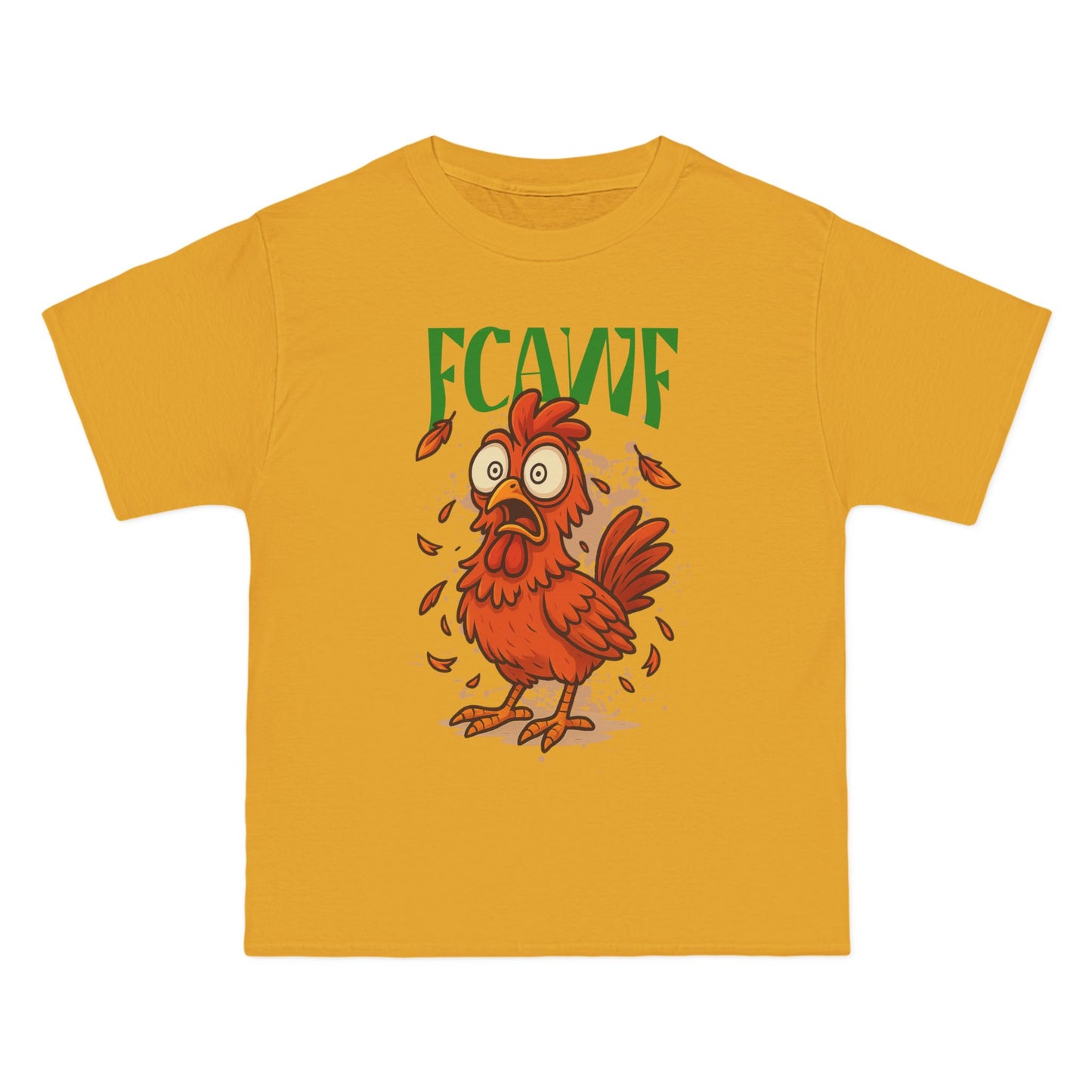 Funny Oversized Chicken T-Shirt – Graphic Tee Print for Men & Women | Shocked Chicken Cartoon Design