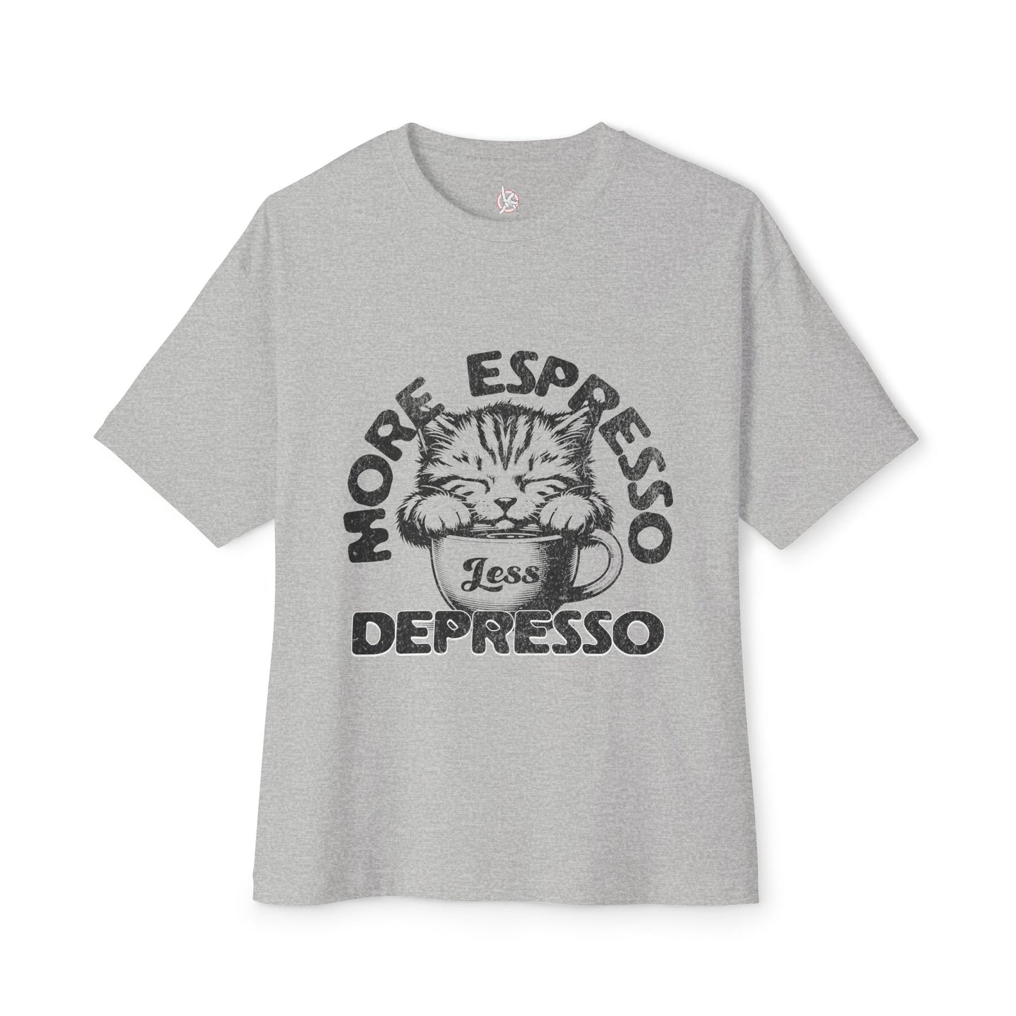FPD - More Espresso Less Depresso Oversized Tee – Coffee & Mood Statement