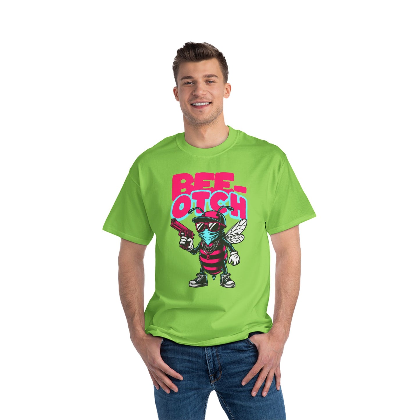 Bee-otch Oversized Graphic T-Shirt – Funny Streetwear Print Tee for Men & Women