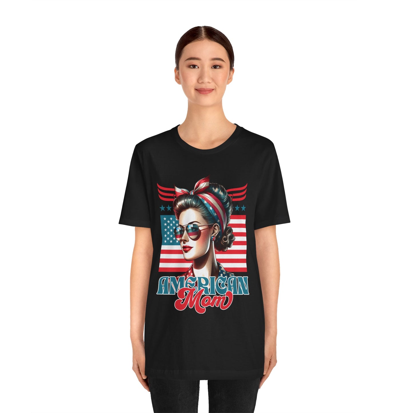 American Mom T-Shirt – Patriotic Tee for Moms