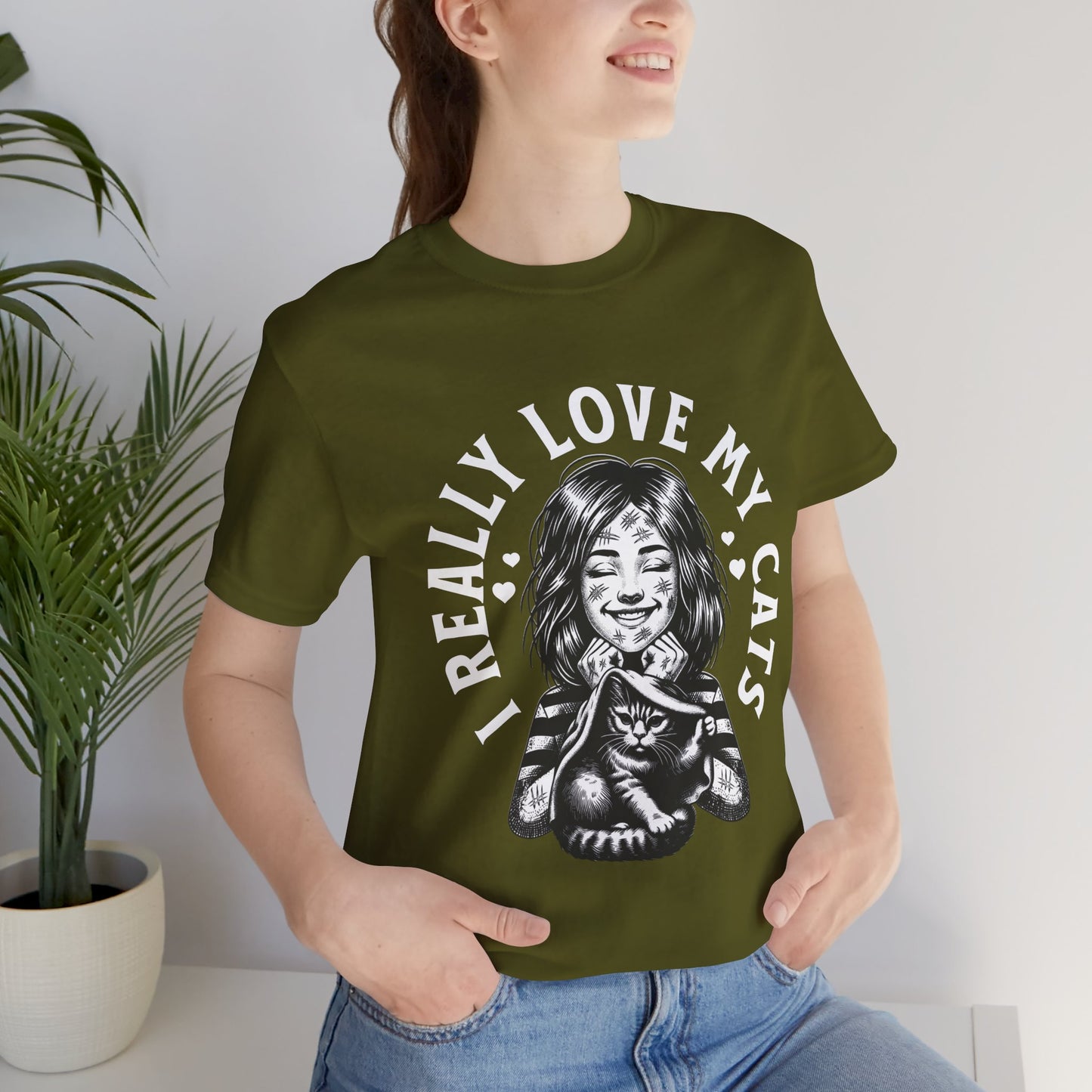 I Really Love My Cats T-Shirt | Cute Cat Lover Unisex Tee - FPD