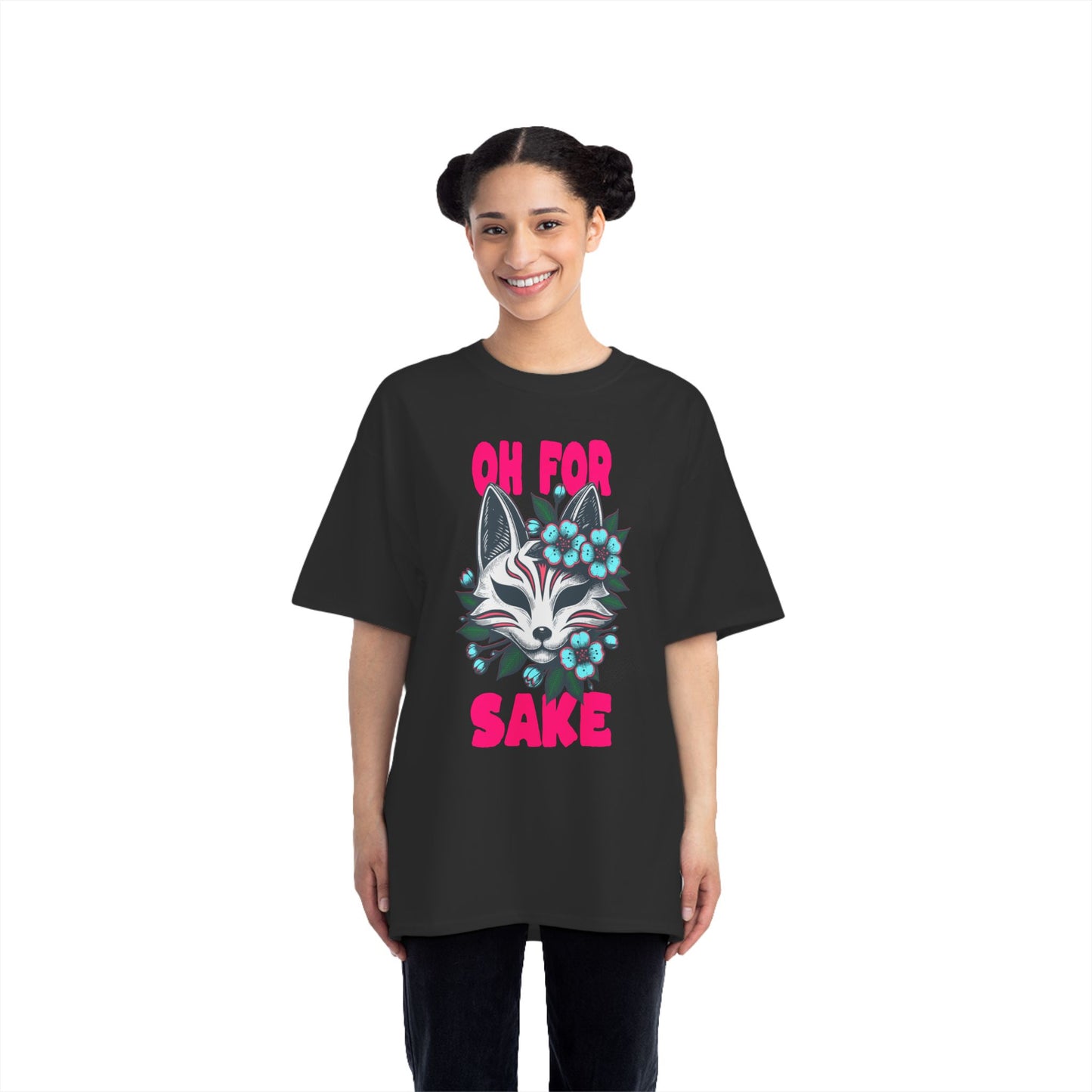 Oh For Fox Sake Oversized T-Shirt – Funny Graphic Tee Print | Streetwear Cotton Tee