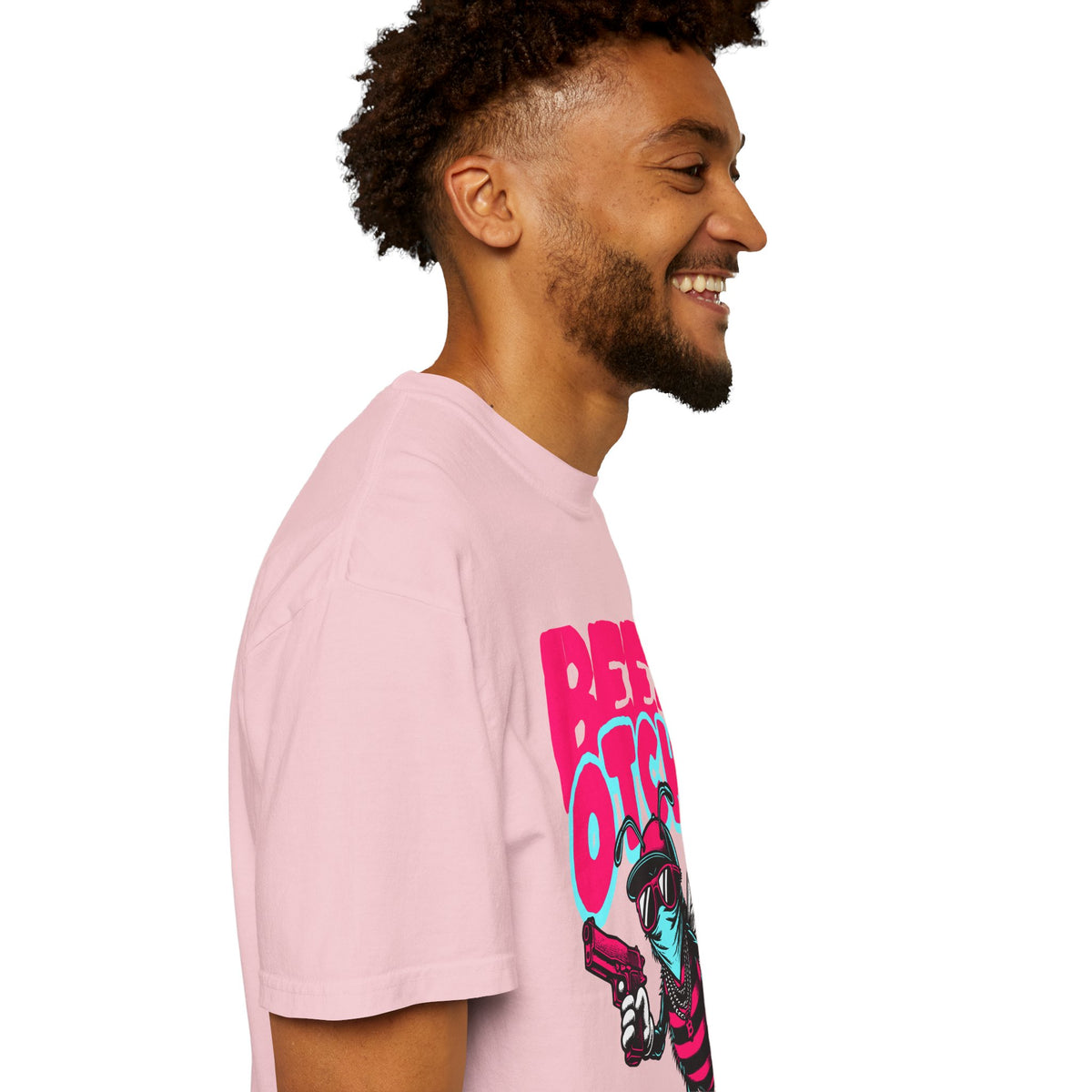 FPD - Bee-Otch Streetwear Graphic Tee – Funny Gangster Bee Unisex Heavyweight Cotton T-Shirt, Trendy Humorous Urban Apparel