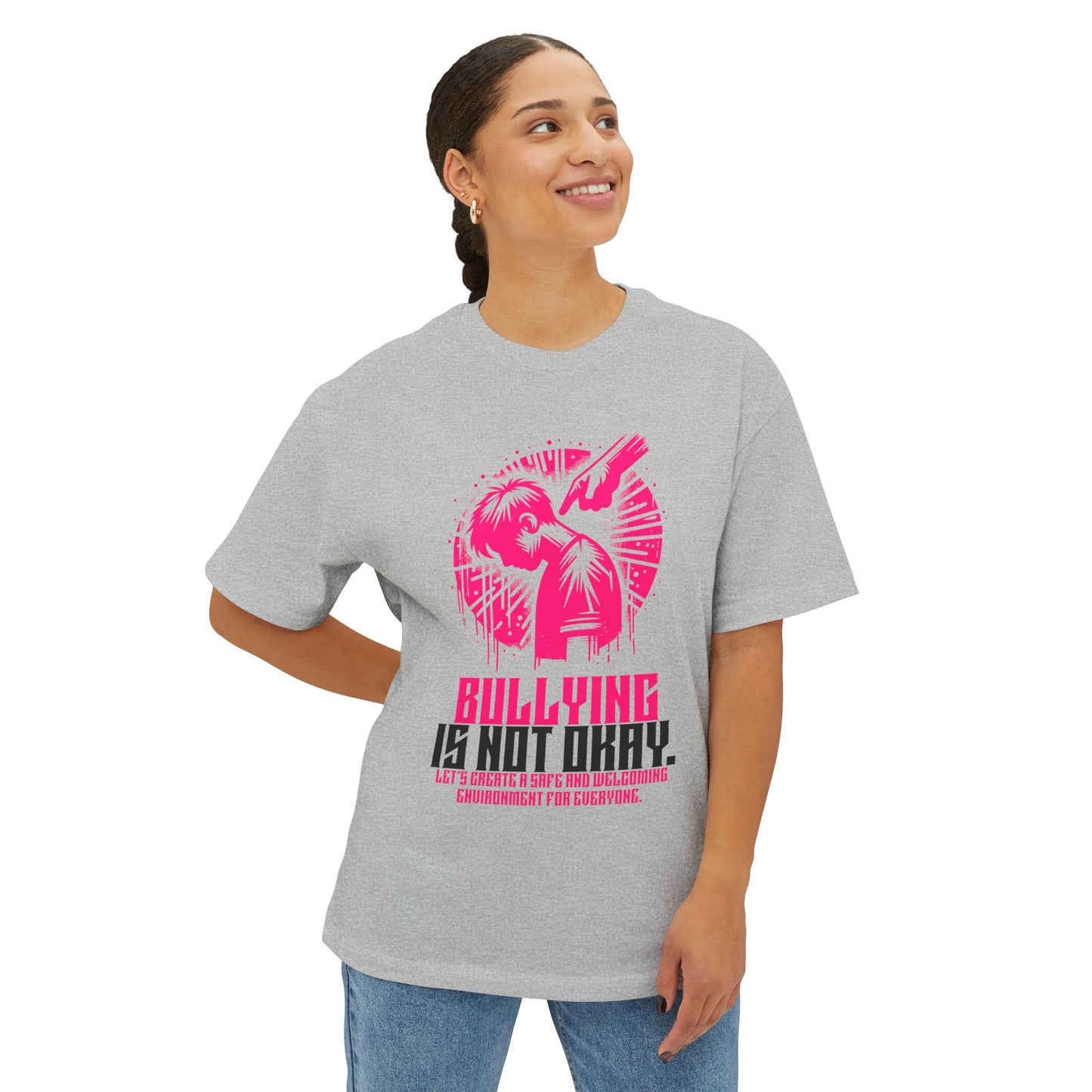 FPD - Bullying Is Not Okay Oversized Tee — Anti-Bullying Statement Shirt