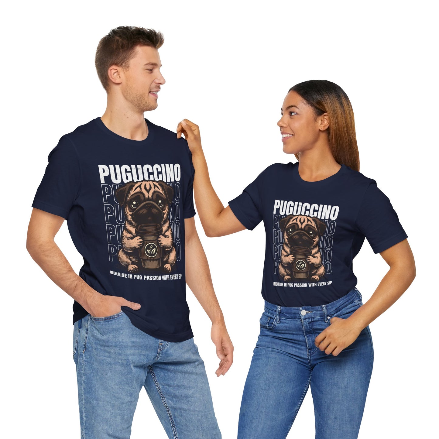FPD - Unisex T-shirt - Puguccino Tee – Coffee & Pug Lover Statement Shirt