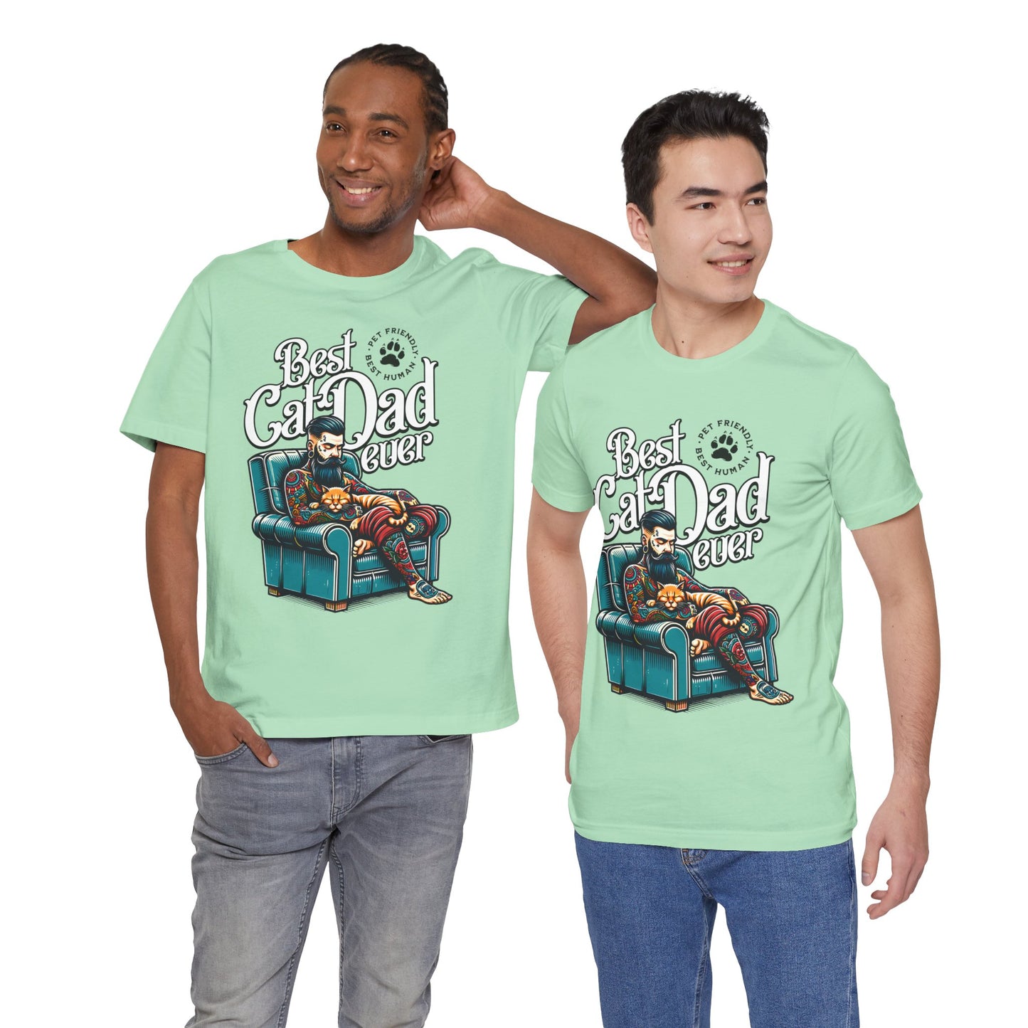 Best Cat Dad Ever Unisex T-Shirt – Perfect Gift for Cat Lovers - FPD