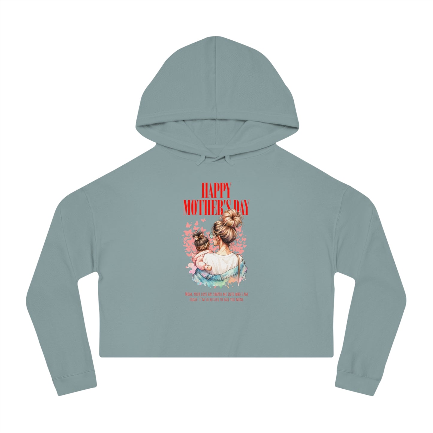 Happy Mother’s Day Cropped Hoodie – Trendy Gift for Mom