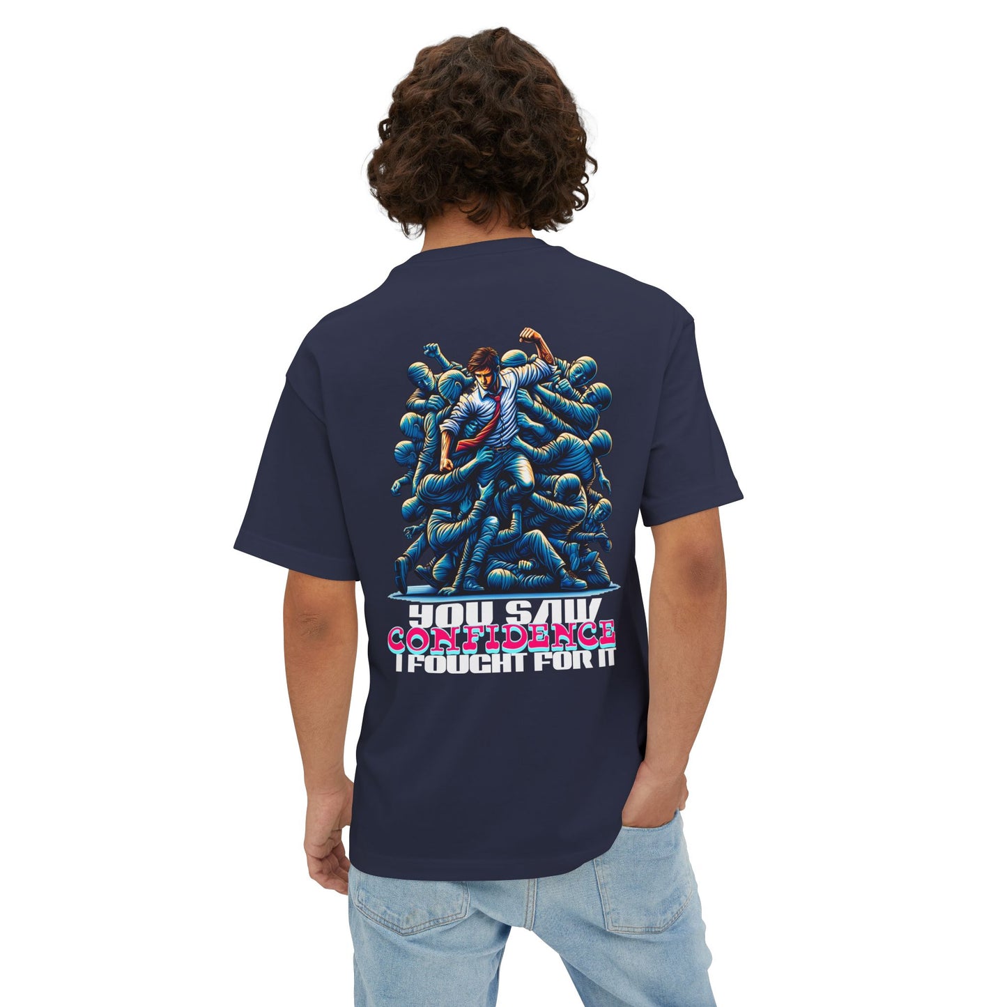 F&BPD - I Fought for Confidence Oversized Tee – Empowerment Streetwear