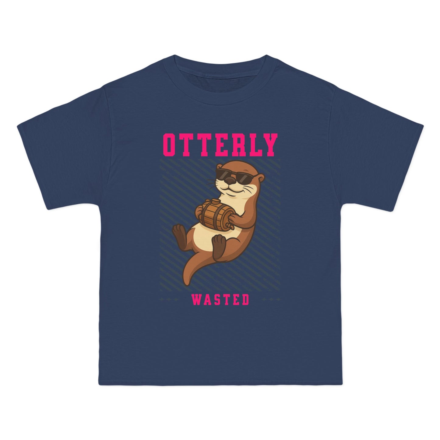 Otterly Wasted Oversized T-Shirt – Funny Animal Pun Graphic Tee | Custom Beer Party Print