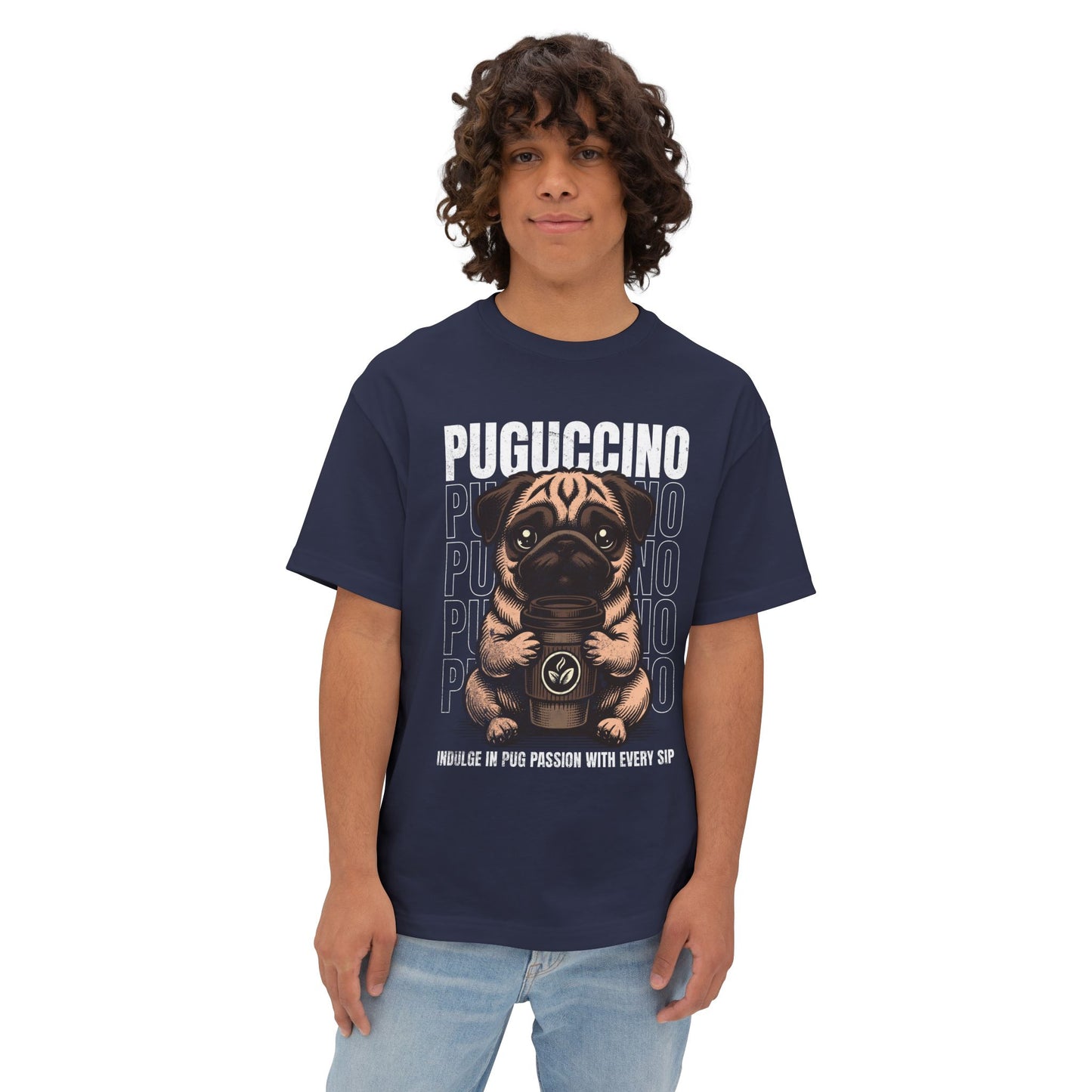 FPD - Puguccino Oversized Tee – Coffee & Pug Lover Streetwear