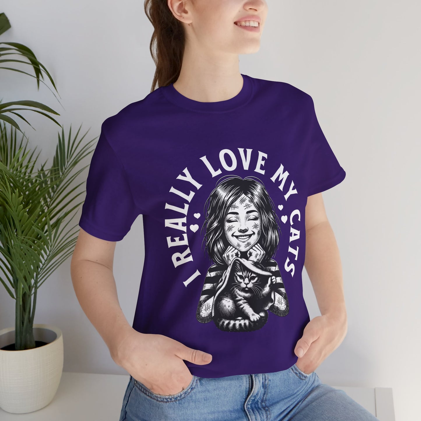 I Really Love My Cats T-Shirt | Cute Cat Lover Unisex Tee - FPD