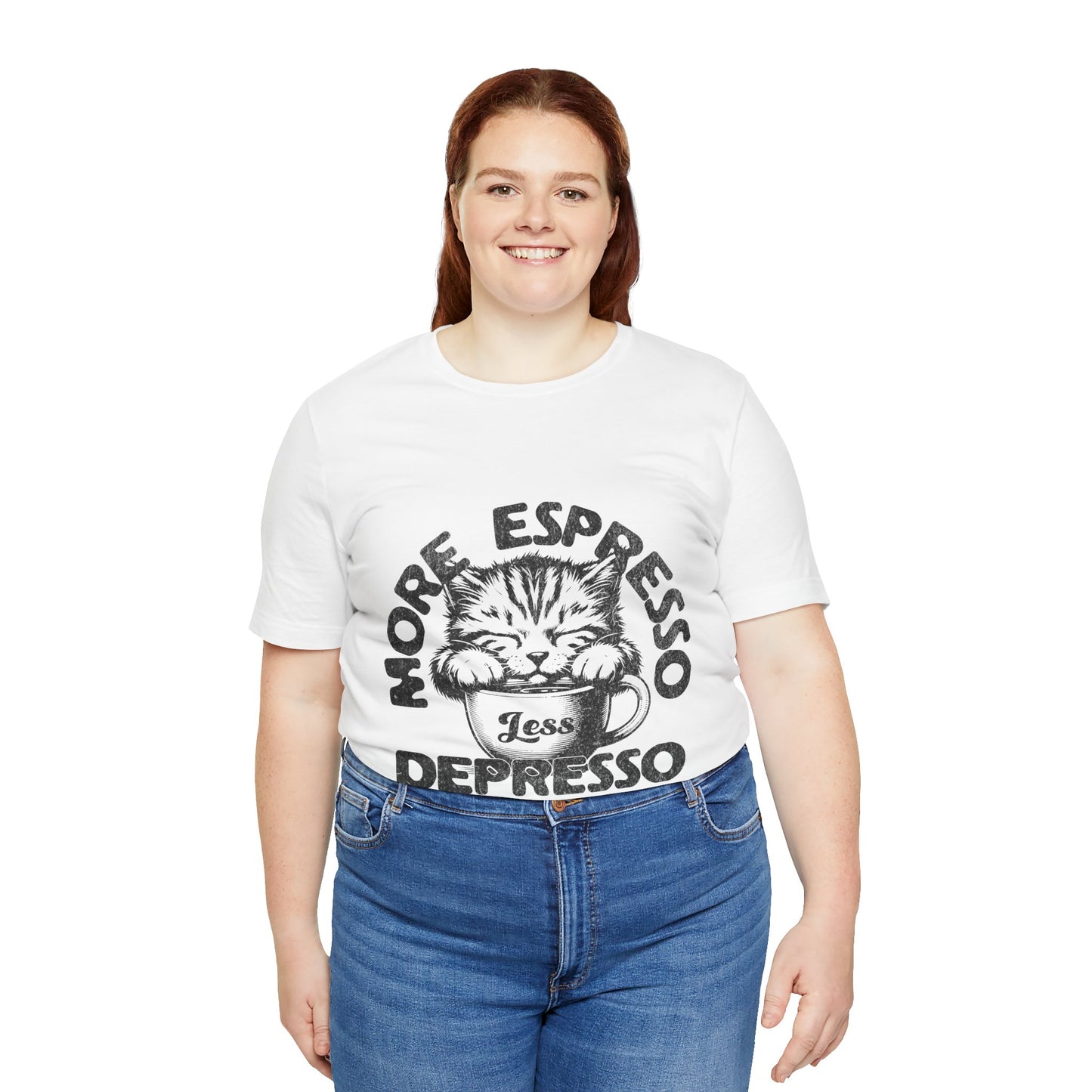 FPD - Unisex T-shirt - More Espresso Less Depresso Tee – Coffee Humor Statement Shirt