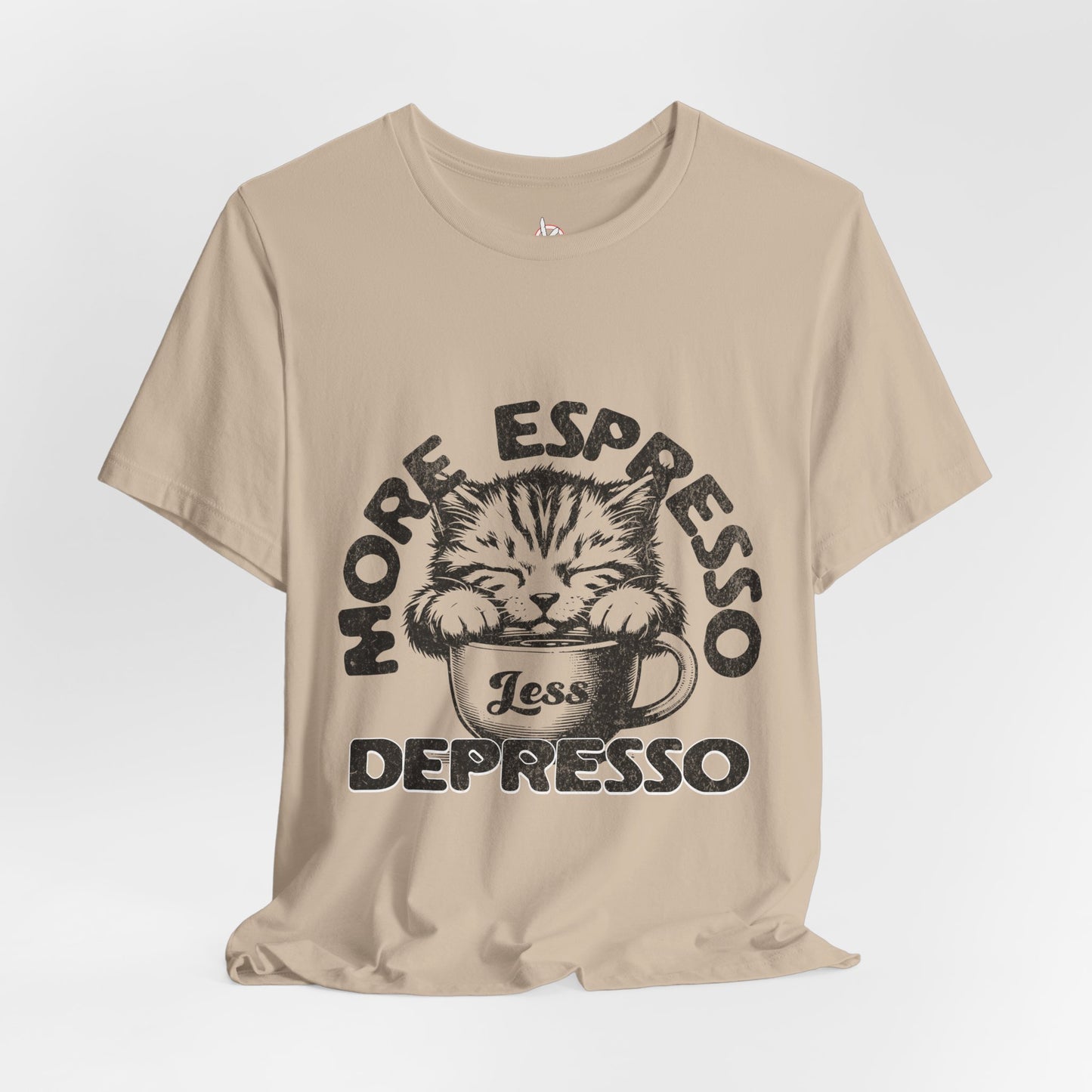 FPD - Unisex T-shirt - More Espresso Less Depresso Tee – Coffee Humor Statement Shirt