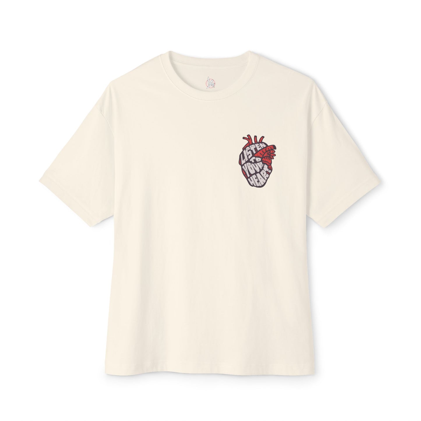 FPD - Listen to Your Heart Oversized Tee — Intuition & Emotion Statement Shirt