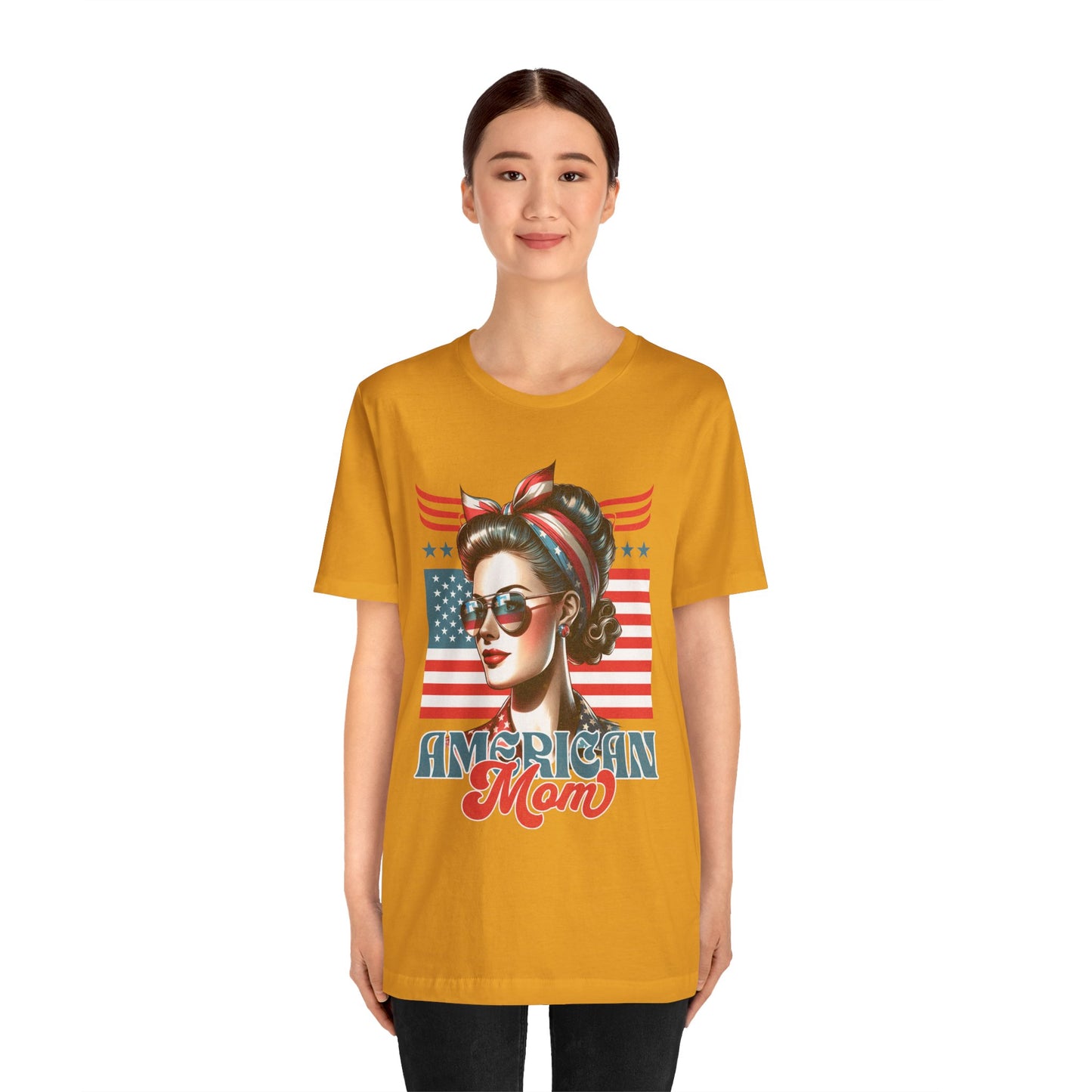 American Mom T-Shirt – Patriotic Tee for Moms