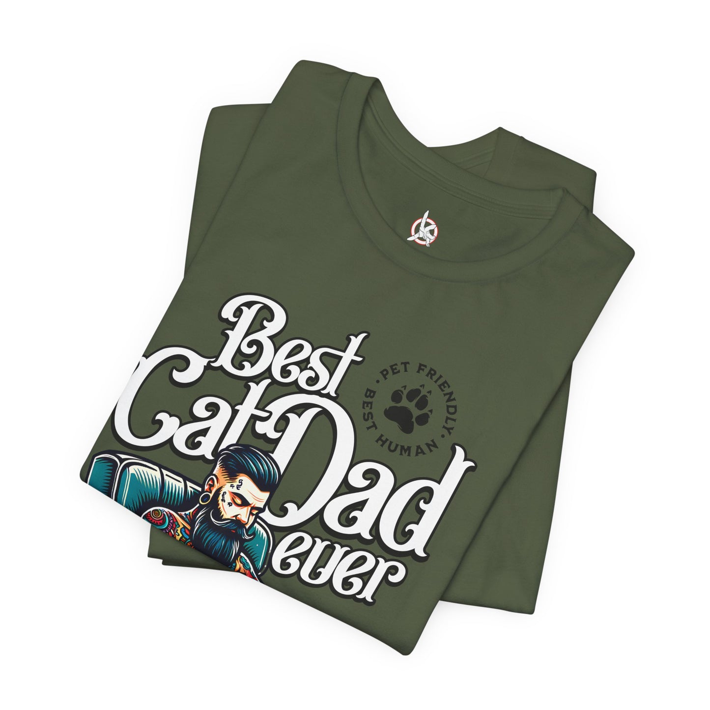 Best Cat Dad Ever Unisex T-Shirt – Perfect Gift for Cat Lovers - FPD