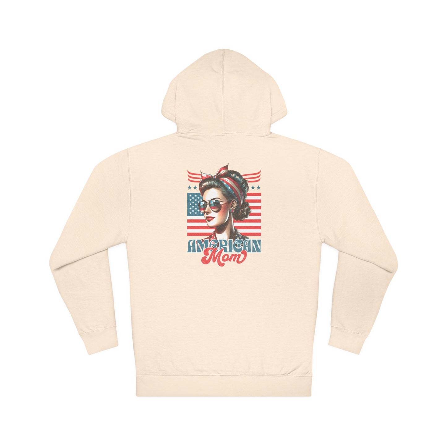 American Mom Hoodie – Cozy Patriotic Sweatshirt for Moms