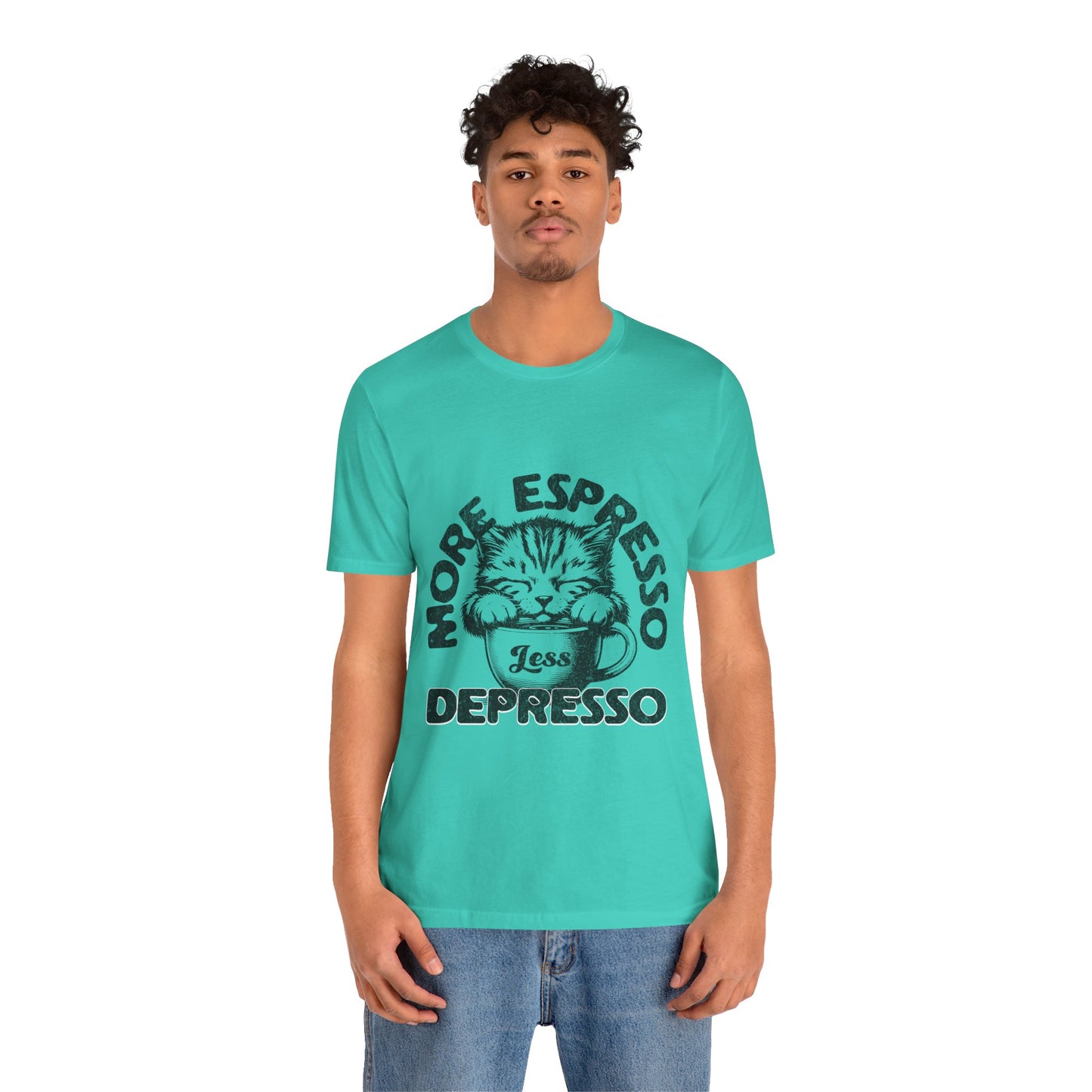 FPD - Unisex T-shirt - More Espresso Less Depresso Tee – Coffee Humor Statement Shirt