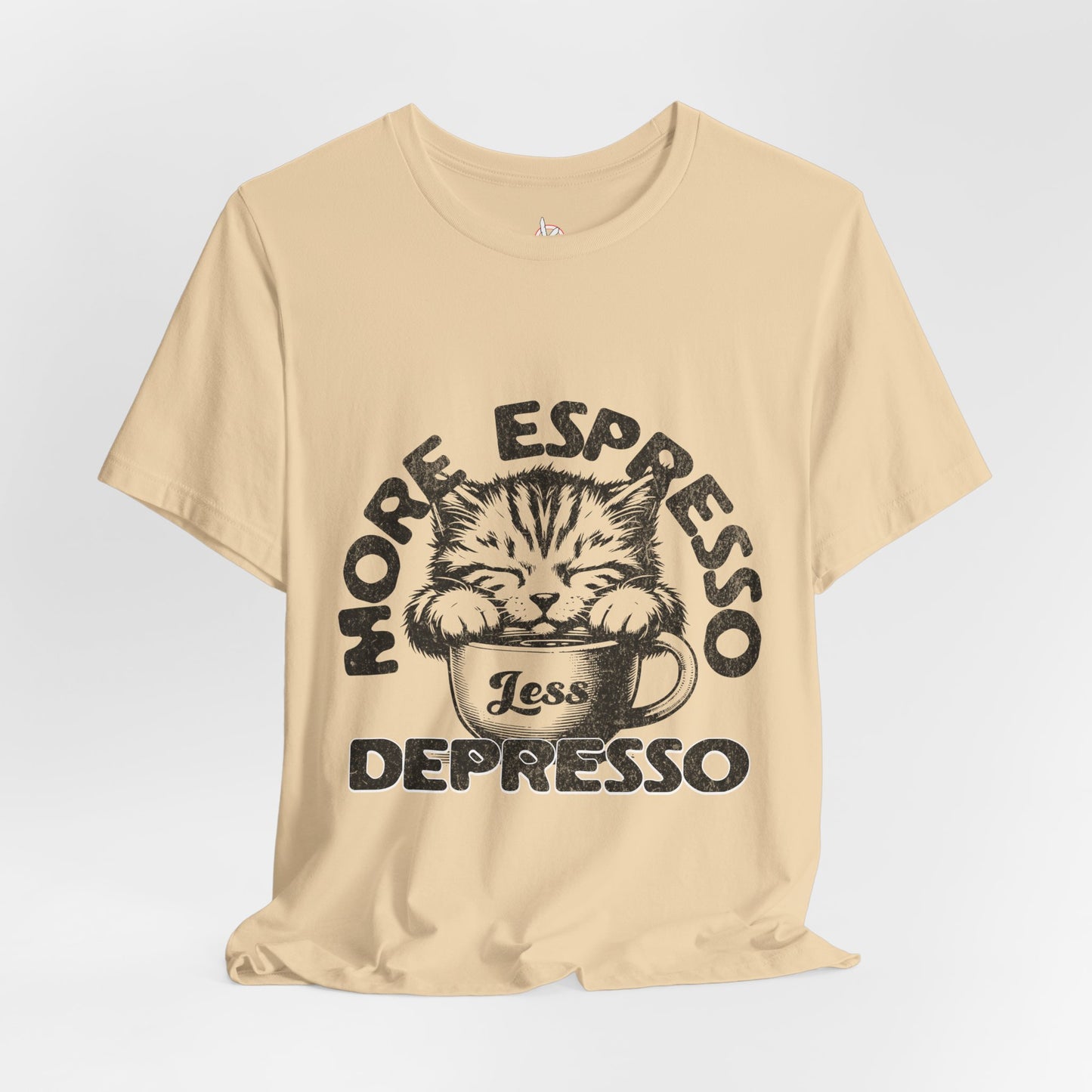 FPD - Unisex T-shirt - More Espresso Less Depresso Tee – Coffee Humor Statement Shirt