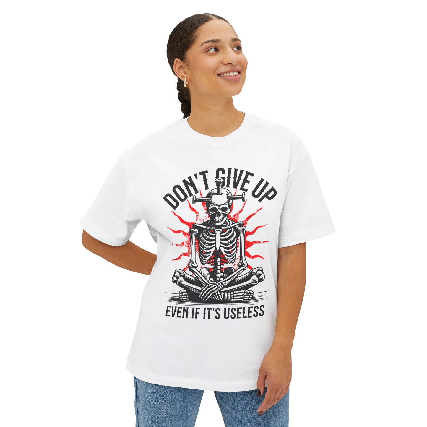 FPD - Don’t Give Up Oversized Tee – Grit & Persistence Statement Shirt