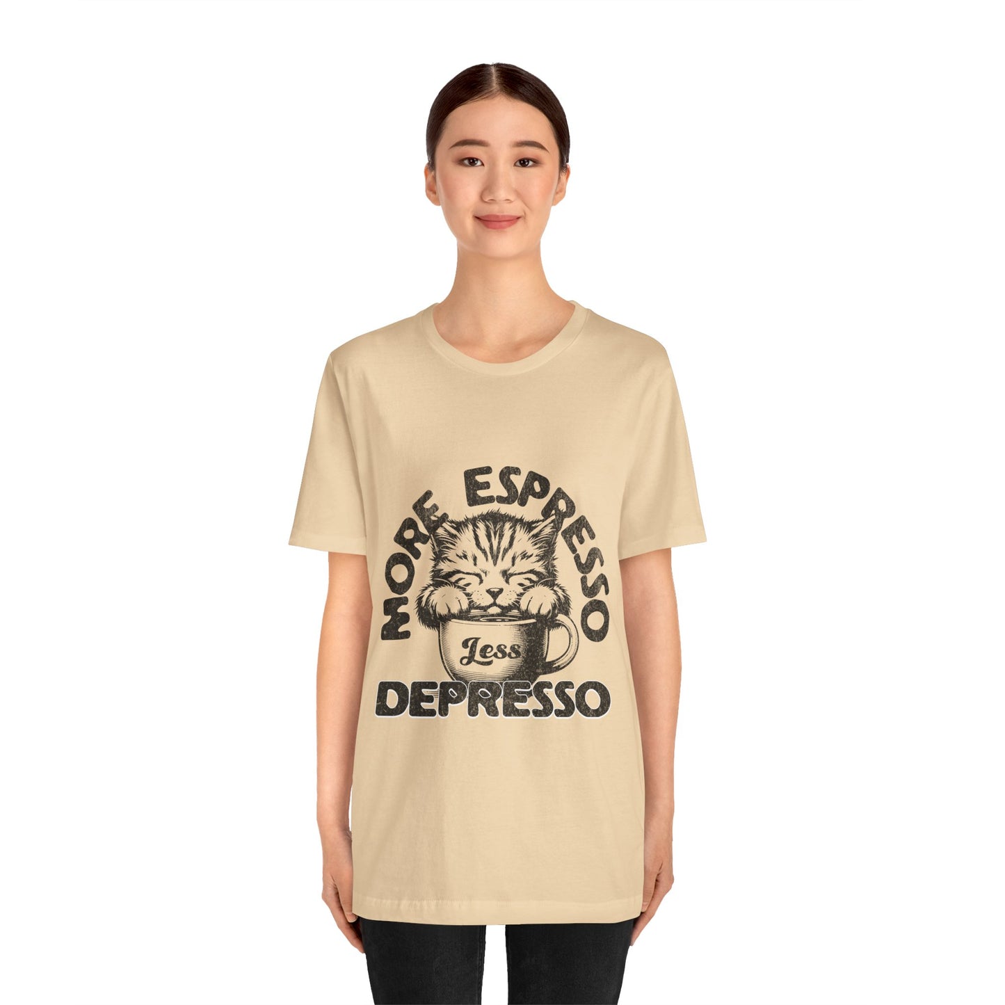 FPD - Unisex T-shirt - More Espresso Less Depresso Tee – Coffee Humor Statement Shirt