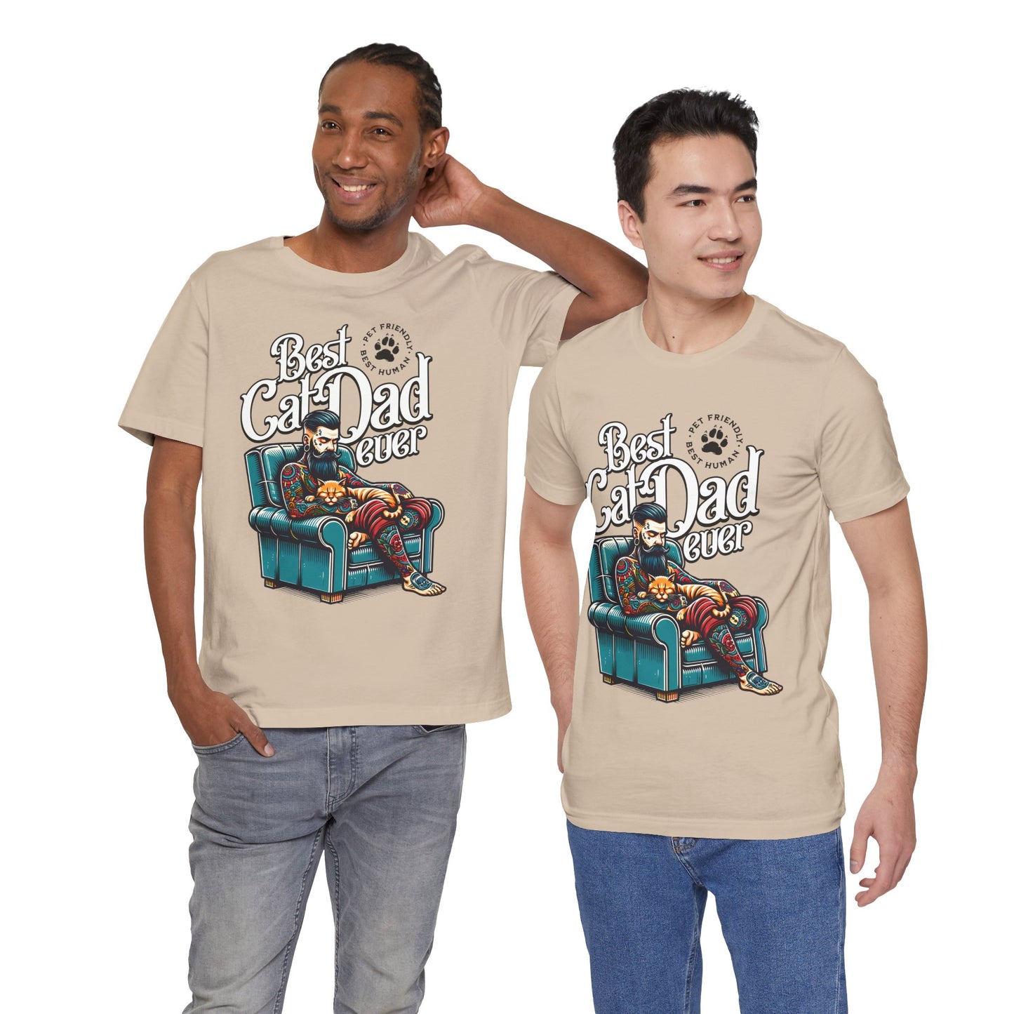 Best Cat Dad Ever Unisex T-Shirt – Perfect Gift for Cat Lovers - FPD