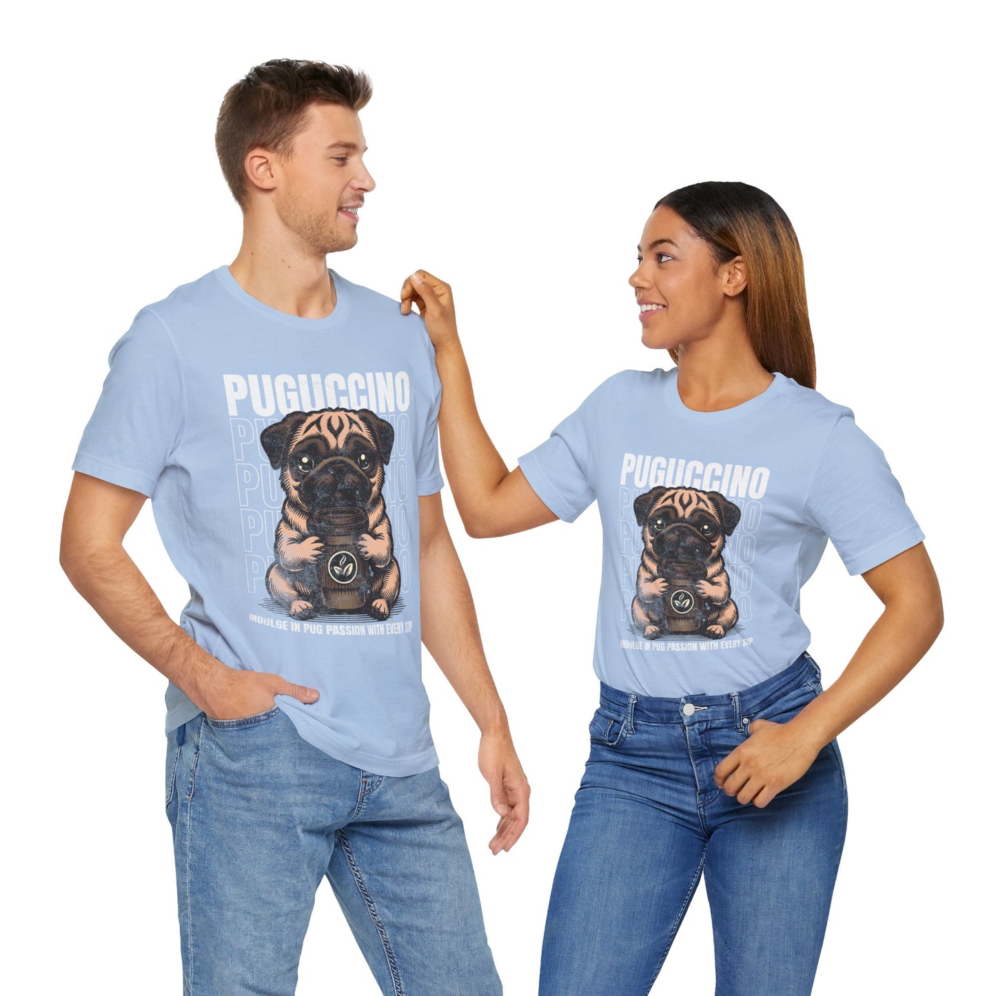 FPD - Unisex T-shirt - Puguccino Tee – Coffee & Pug Lover Statement Shirt