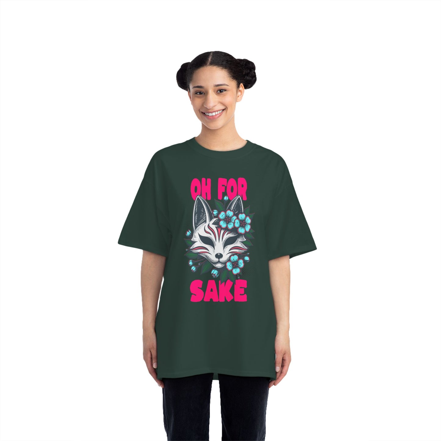 Oh For Fox Sake Oversized T-Shirt – Funny Graphic Tee Print | Streetwear Cotton Tee