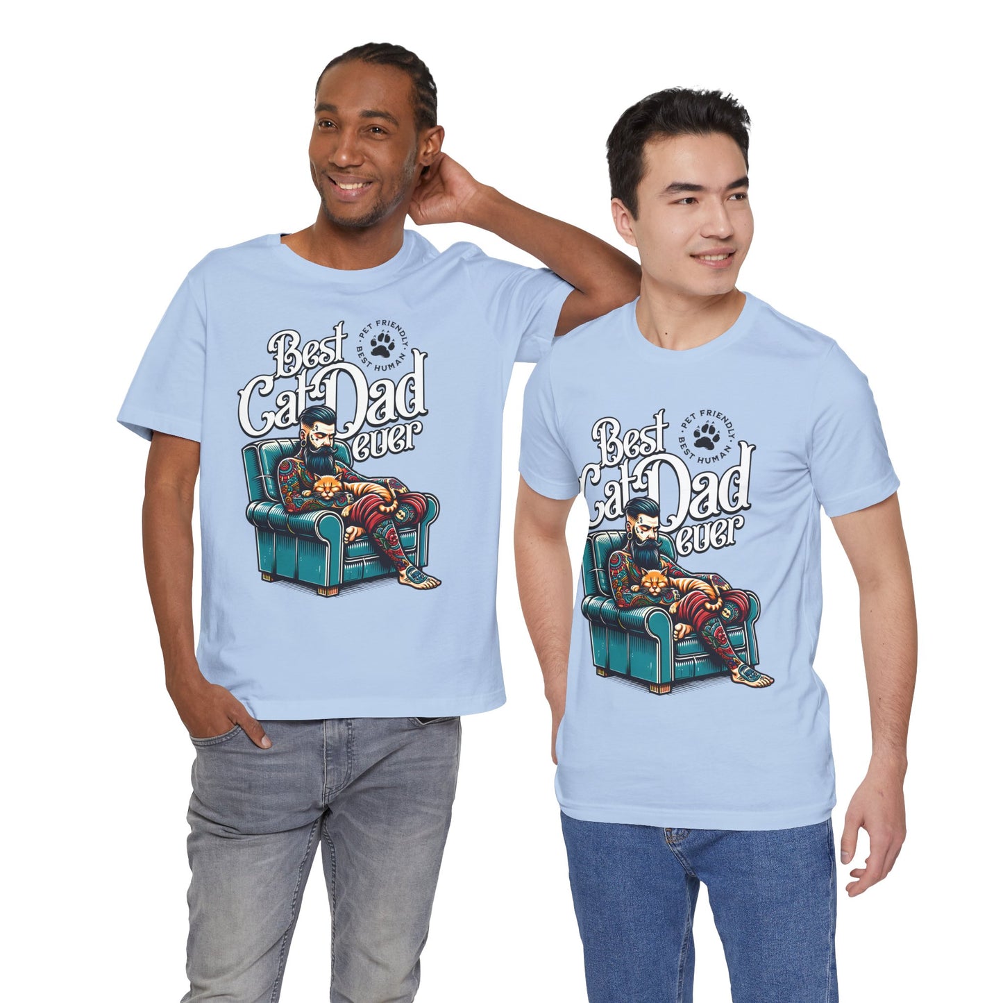Best Cat Dad Ever Unisex T-Shirt – Perfect Gift for Cat Lovers - FPD