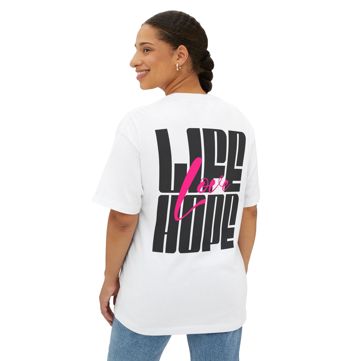 F&BPD - Love Life Hope - Oversized T-Shirt | Positive & Empowering Tee
