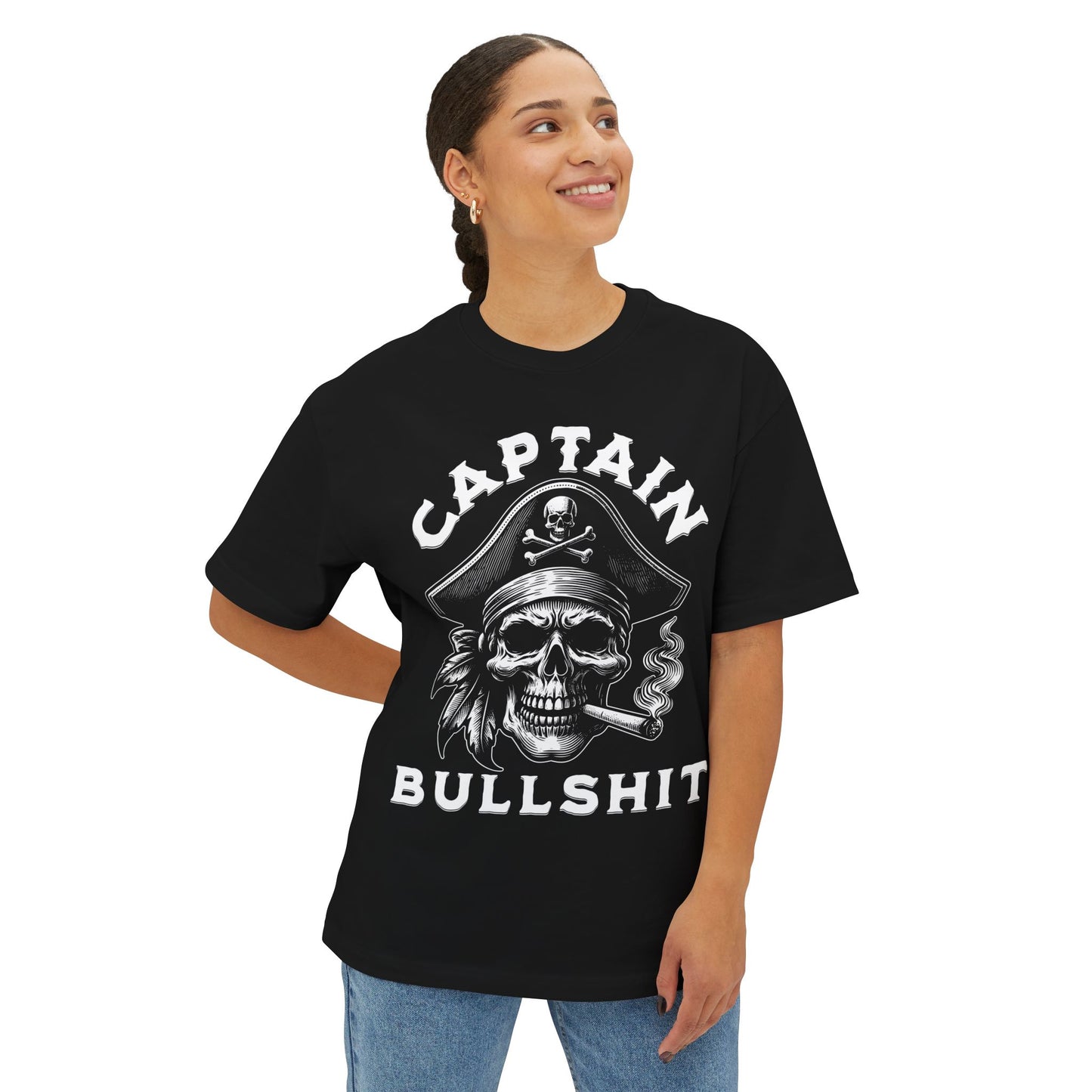 FPD - Captain Bullshit Oversized Tee — Myth-Buster & Truth-Seeker Shirt